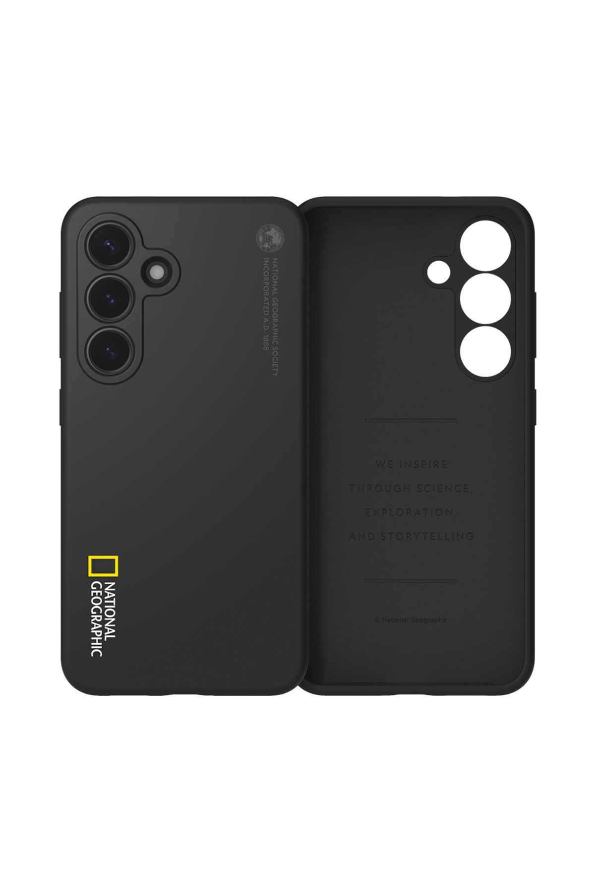 NATIONAL GEOGRAPHIC-جراب سيليكون V2 لهاتف Galaxy S25 - أسود 1