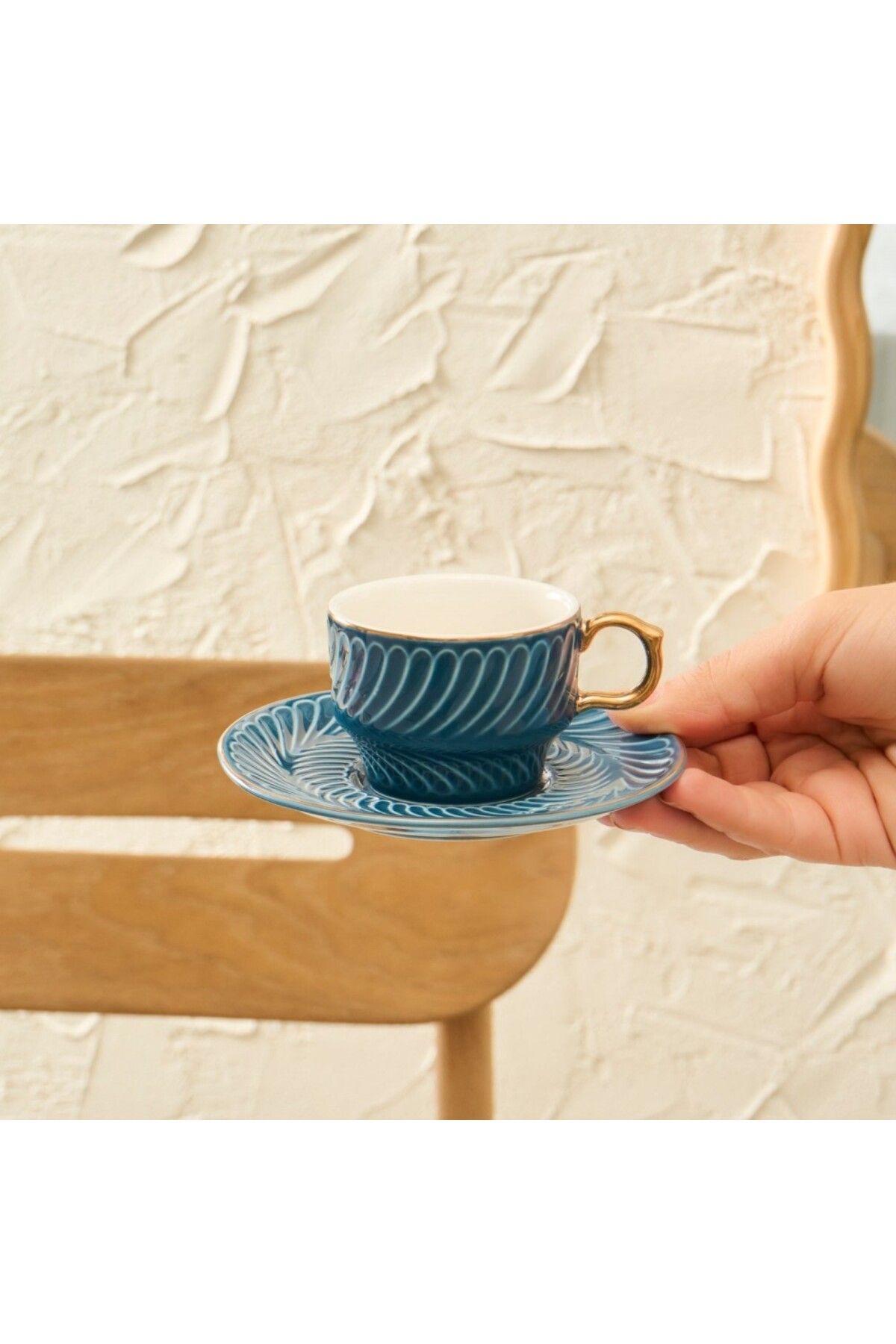 Karaca-Olympian 90 ml 6-teiliges Kaffeeset, Blau 4