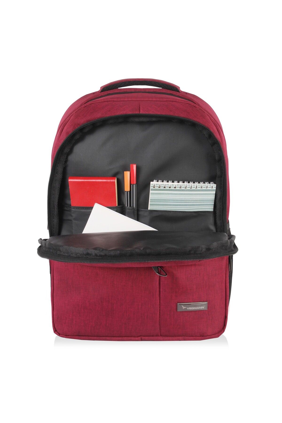 Vegmann-Tucana Vgm-030 15.6 Inch Compatible Laptop Claret Red Backpack 3