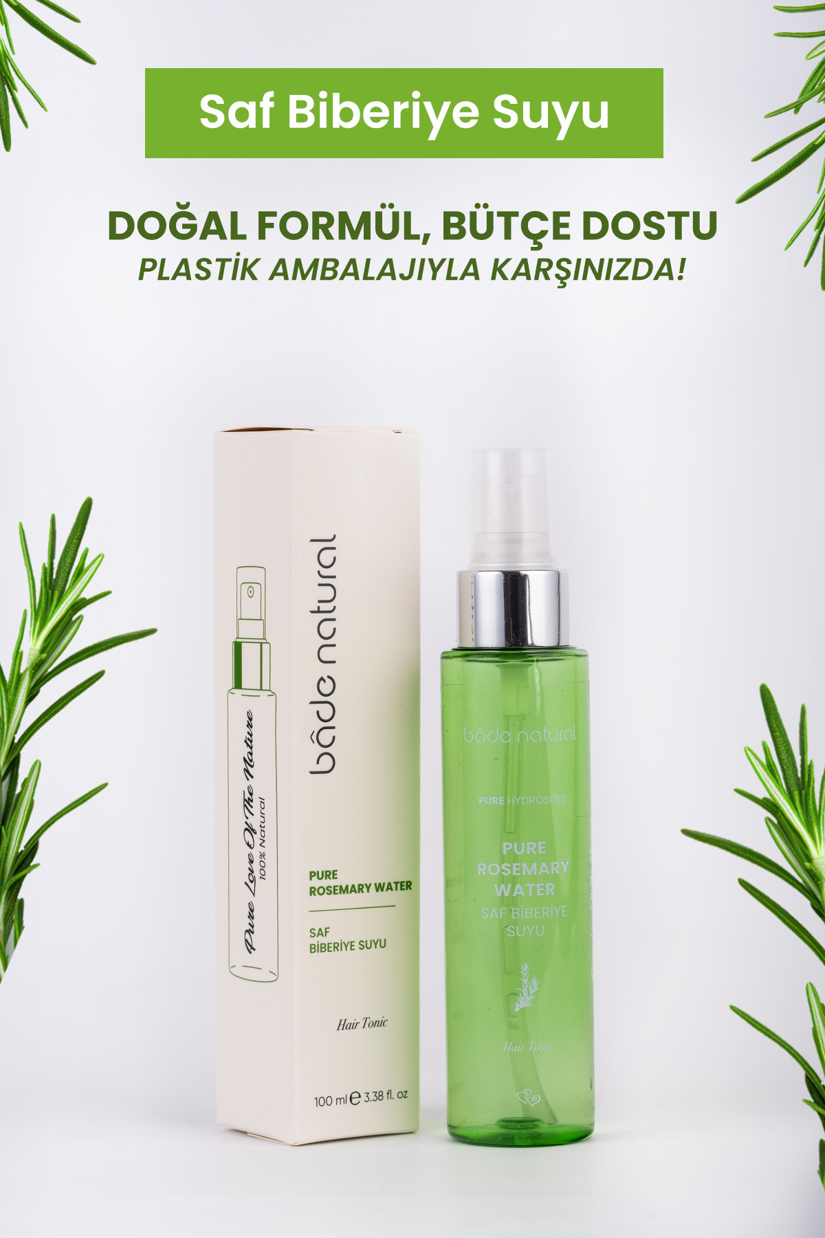 Biberiye Suyu Dökülme Karşıtı Saç Uzamasını Destekleyici Saç Toniği %100 Doğal 100 ml — BN.0392 — تصویر 2 از 6