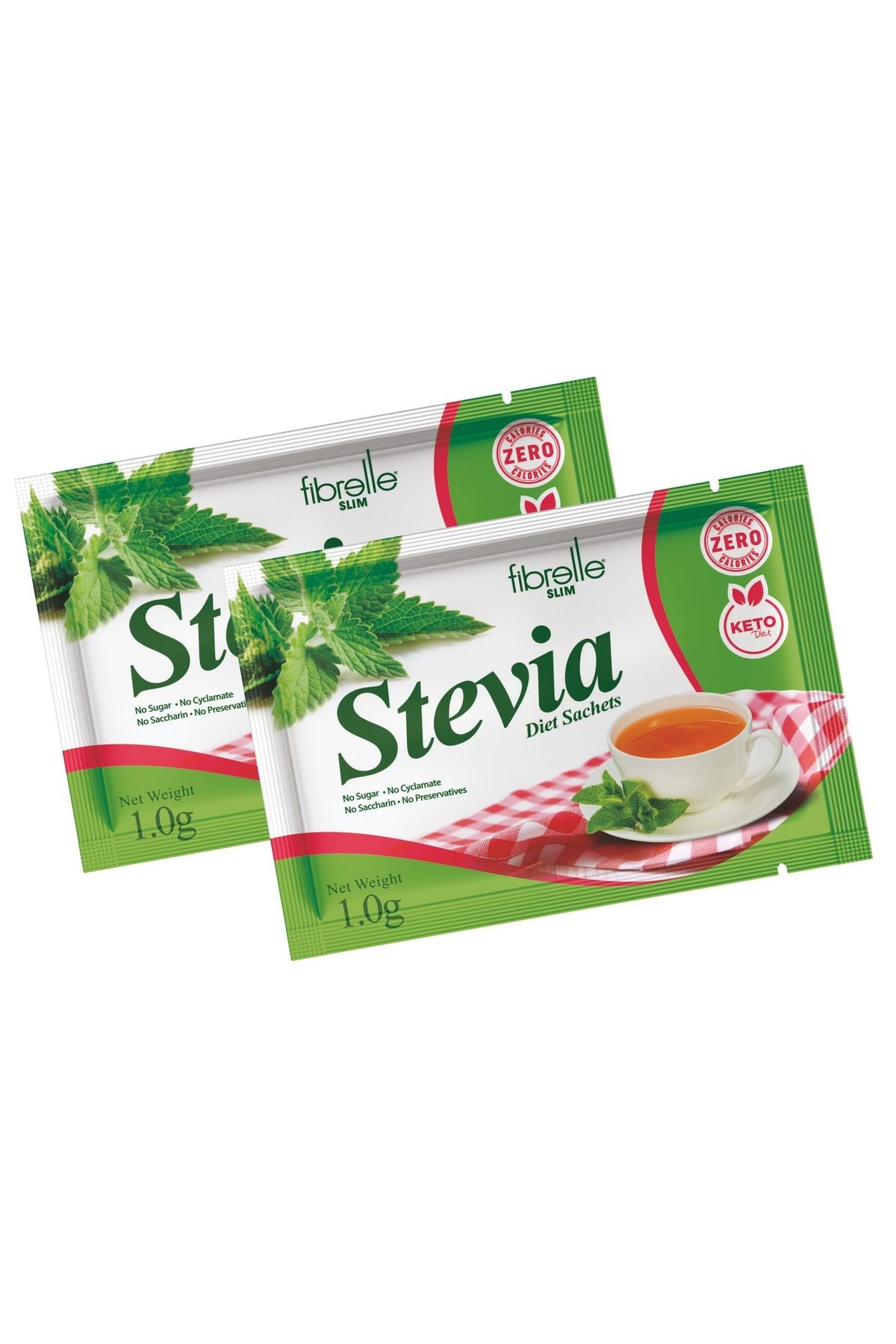 Fibrelle-Stevia Sweetener 25 Pieces - Sachet 1 g Sachet=15G Sugar for Very Sweet Lovers to Mena Area 4