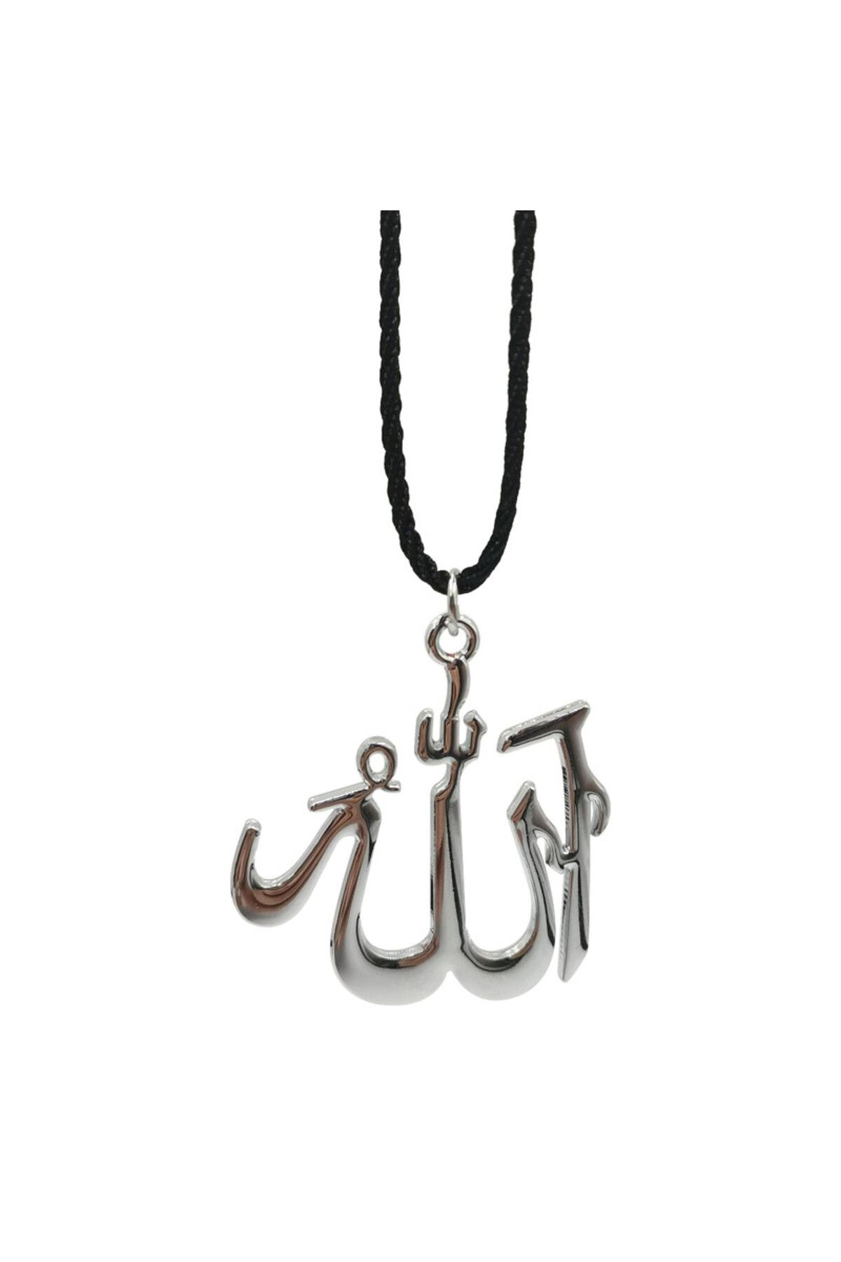 Generic-قلادة سيارة فضية معلقة على شكل كلمة الله 3