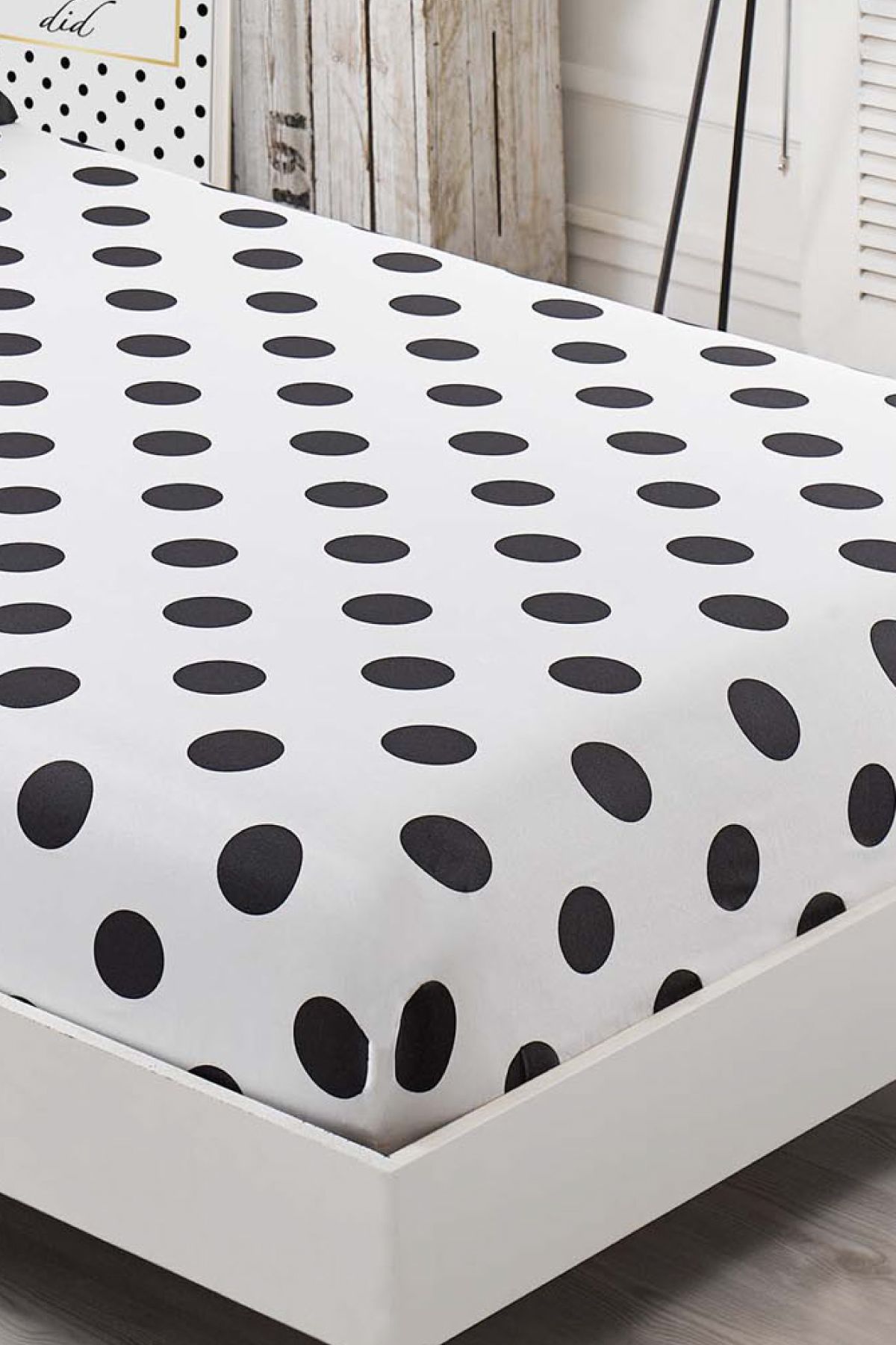 Eponj Home-DouBle Pes Elastic Sheet Set - B&W Point 3
