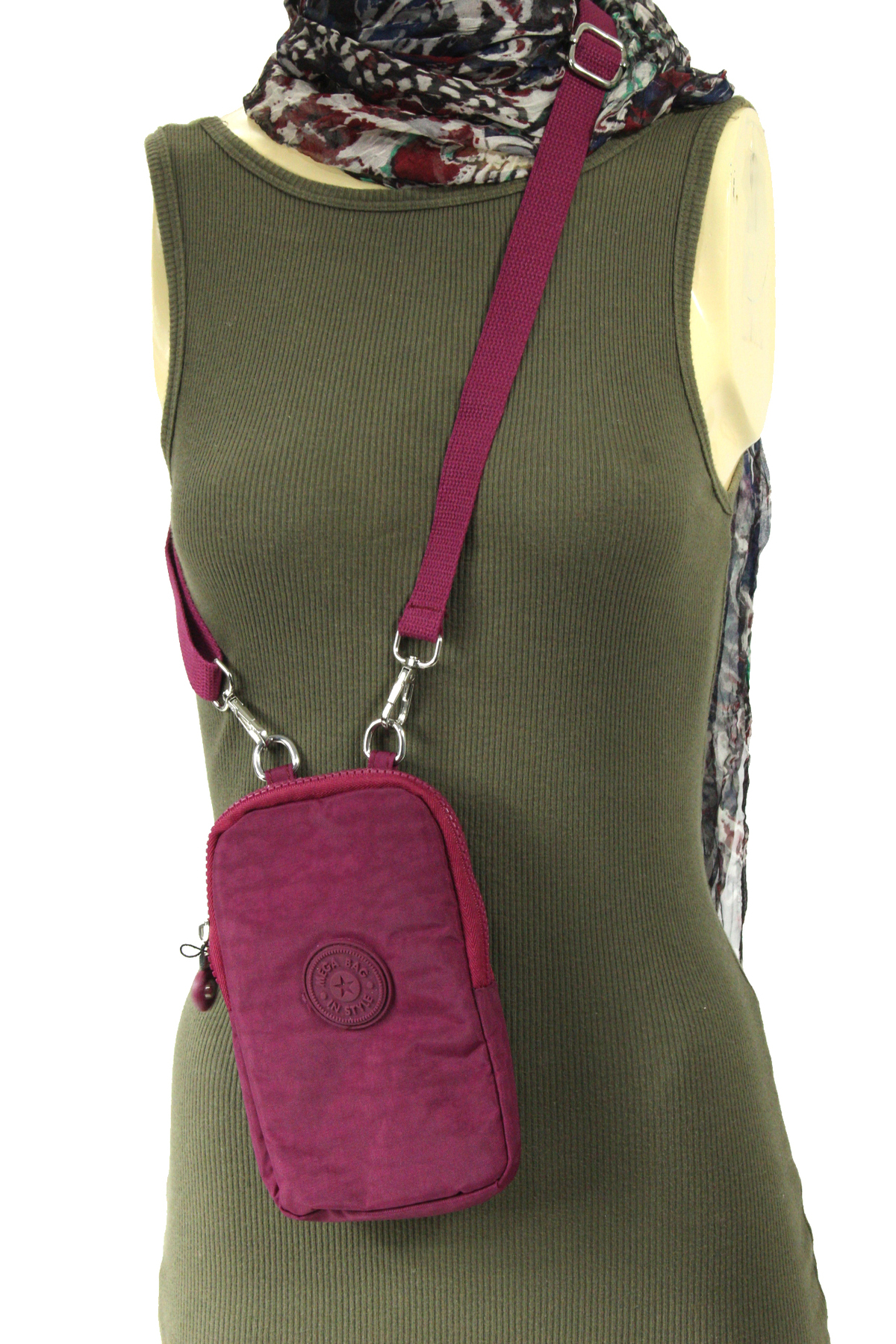 M 226 Mega Bag Krinkıl Kumaş Unisex Küçük Omuz Çantası, Telefonluk