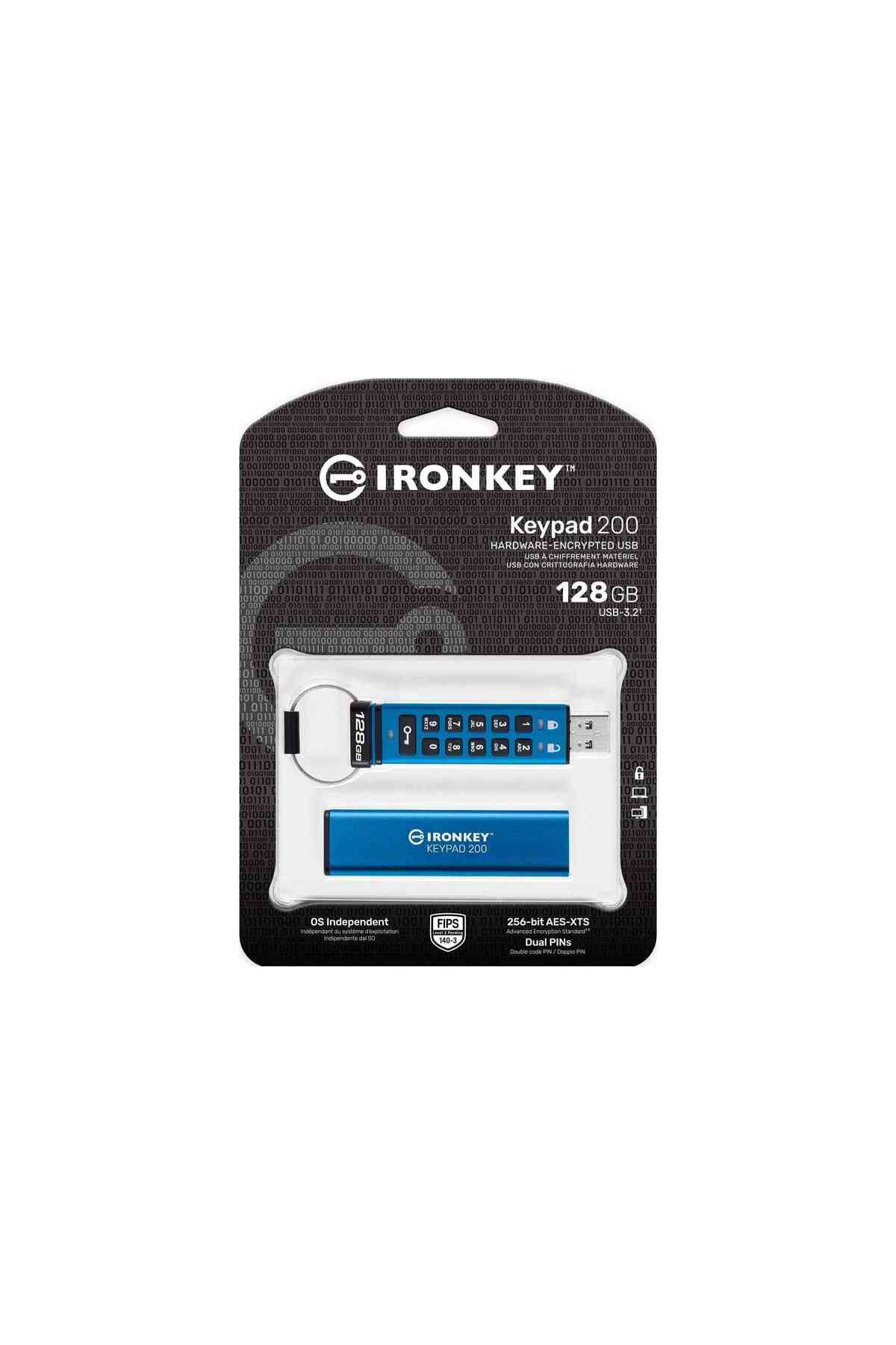IronKey 128GB Keypad 200, FIPS 140-3 Taşınabilir Type-C Bellek - IKKP200C/128GB - 2