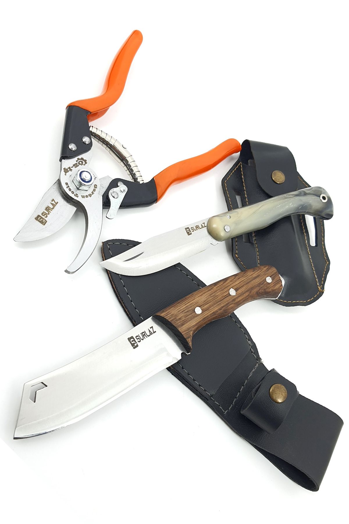 SürLaz-Pro Pruning Shears Set of 3 Camping Knife Knife Set 1