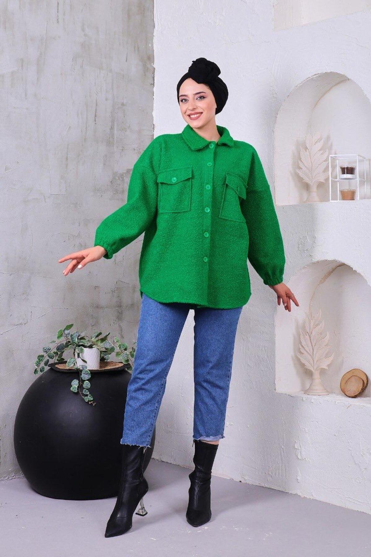 POM POM BOUQUET FABRIC STANDARD SIZE SHIRT JACKET