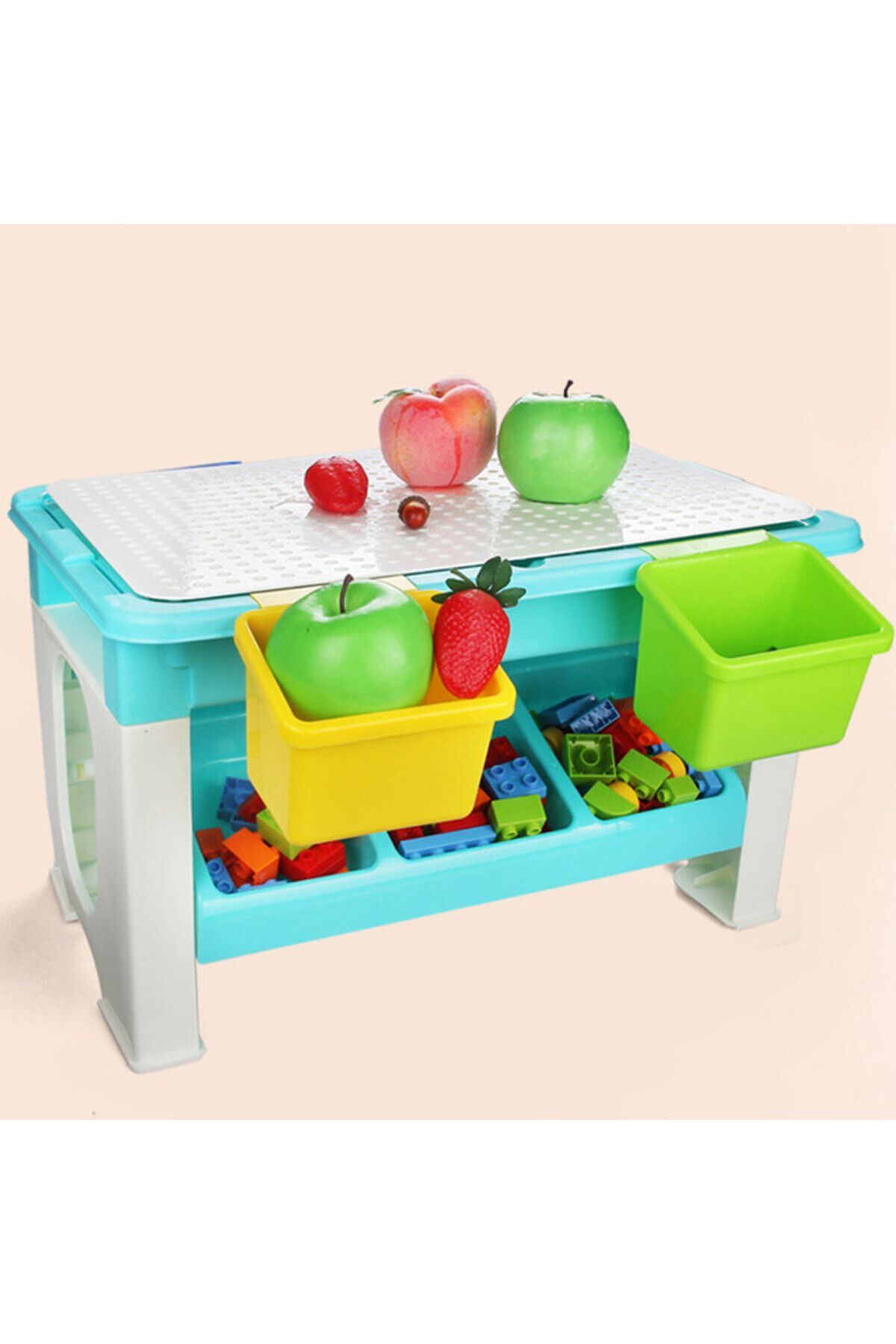 Little Story-طاولة أنشطة 3 في 1 مكونة من 59 مكعبًا 4