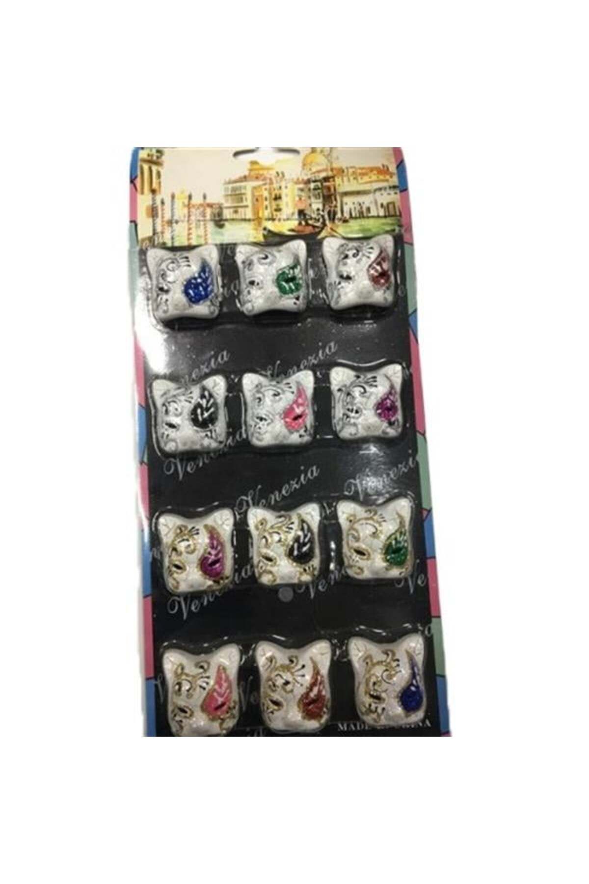 feifei Kedi Mask Magnet Seti 12 Adet