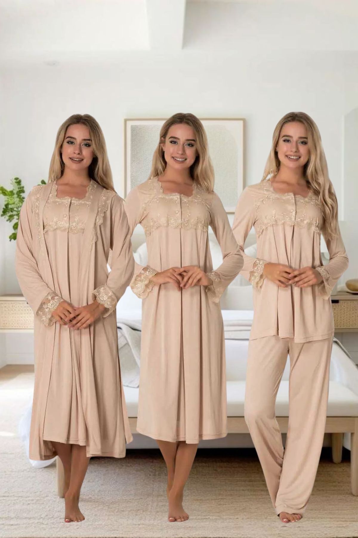 Effortt-Elegant Maternity and Maternity Nightgown Set - Effortt 2