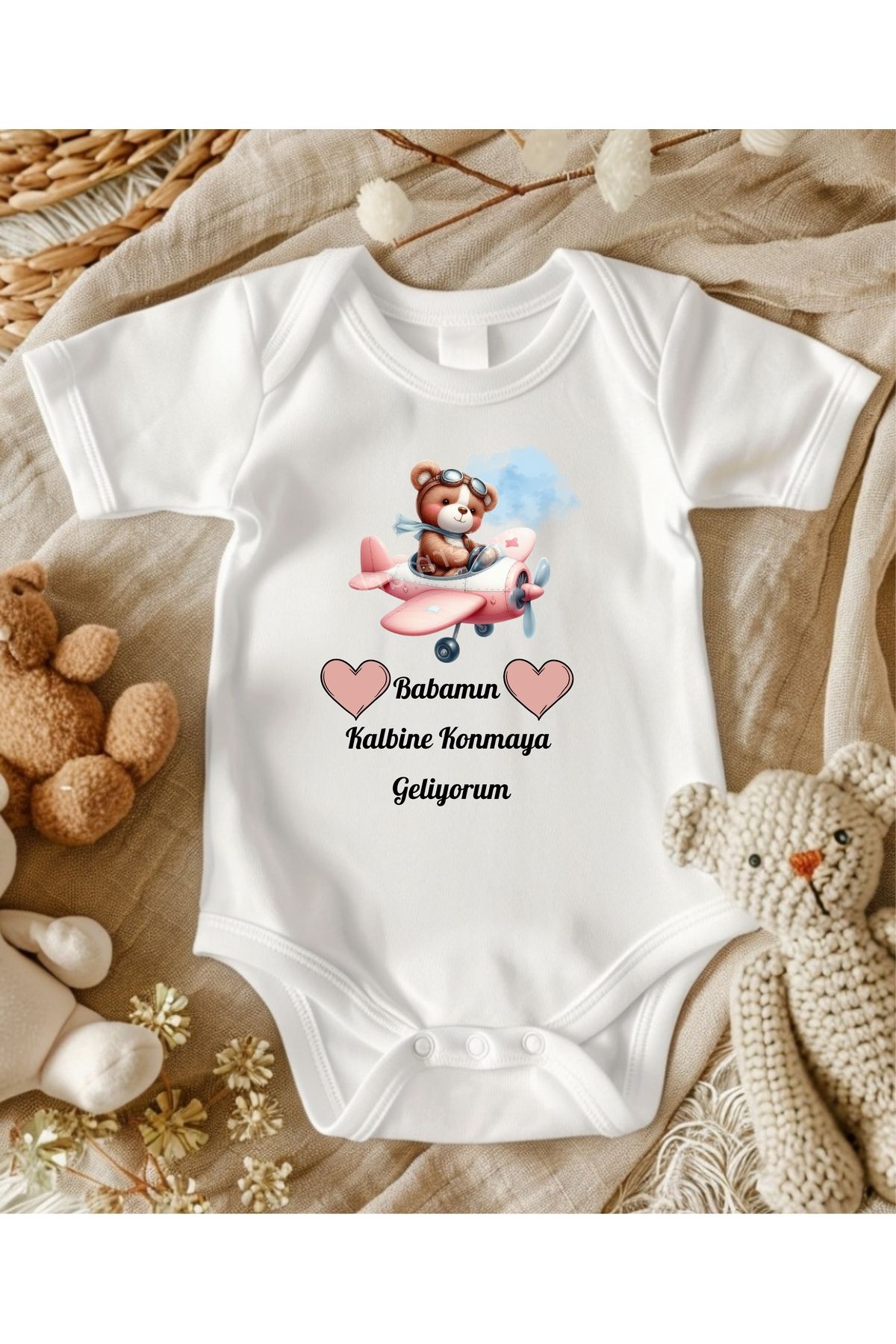lupi yazılı zıbın hediye yenidoğan anne baba hala yenge amca dayıya