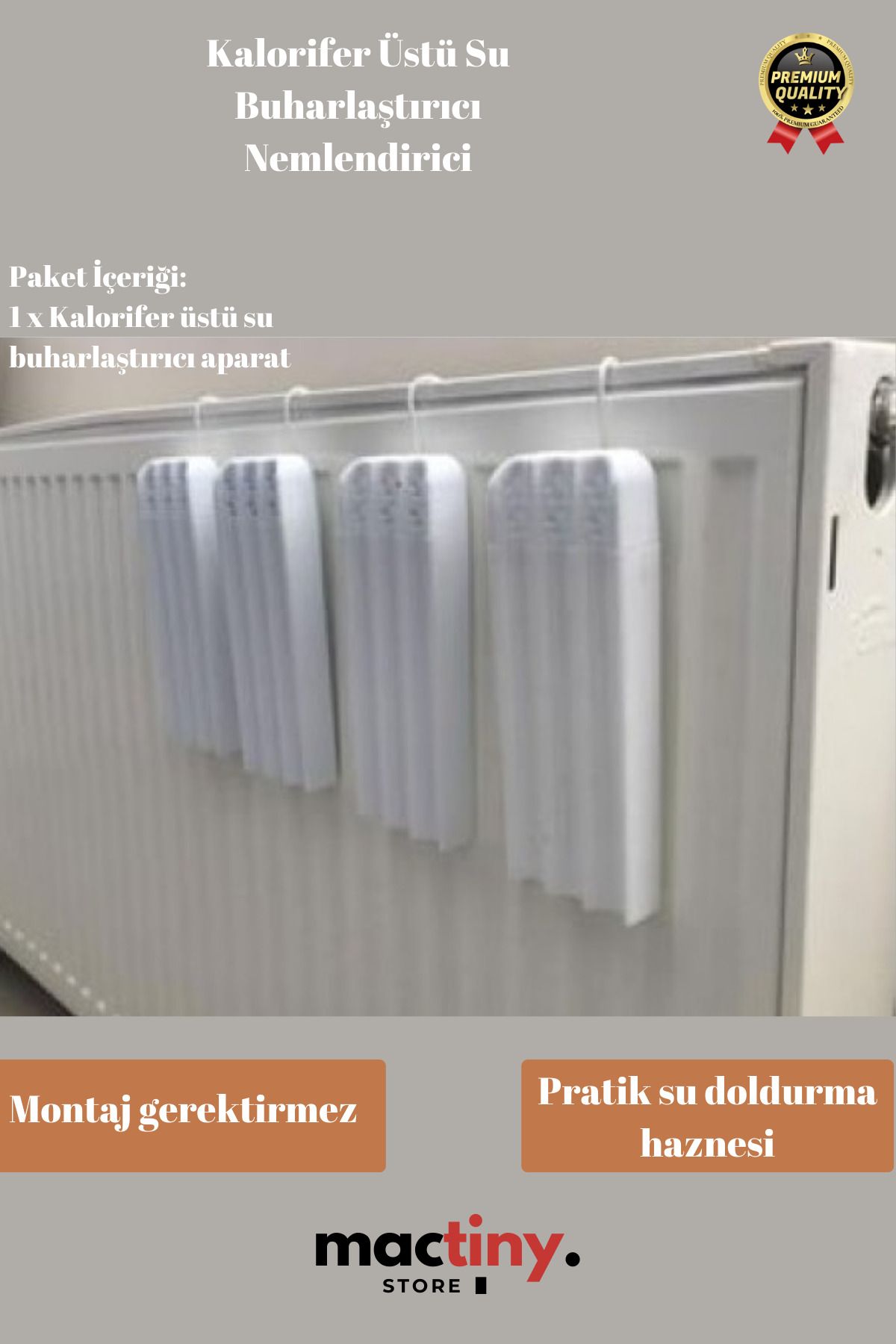Mactiny Premium Ürün Kaliteli Üretim Sağlam Ve Dayanıklı Kalorifer Üstü Su Buharlaştırıcı Nemlendirici