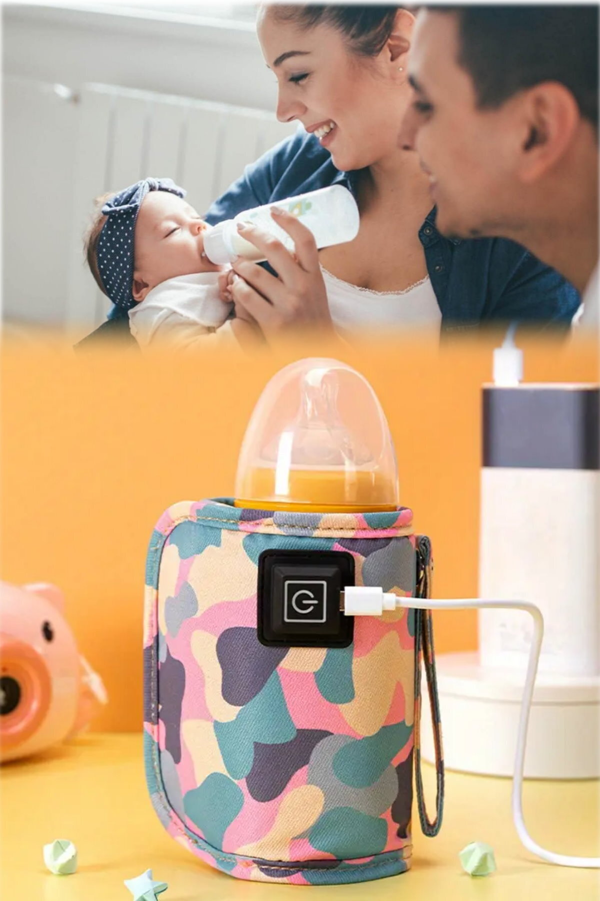 Mortingen Taşınabilir Araç Süt Biberon Isıtıcı Dış Mekan Kullanım USB Sabit Sıcaklık Araba Şişe Süt Isıtıcı fotoğrafı 4 (önizleme)