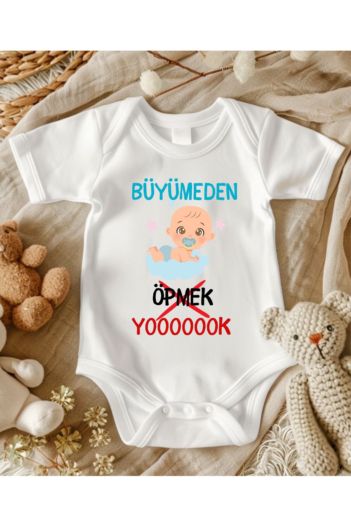 lupi yazılı zıbın hediye yenidoğan anne baba hala yenge amca dayıya