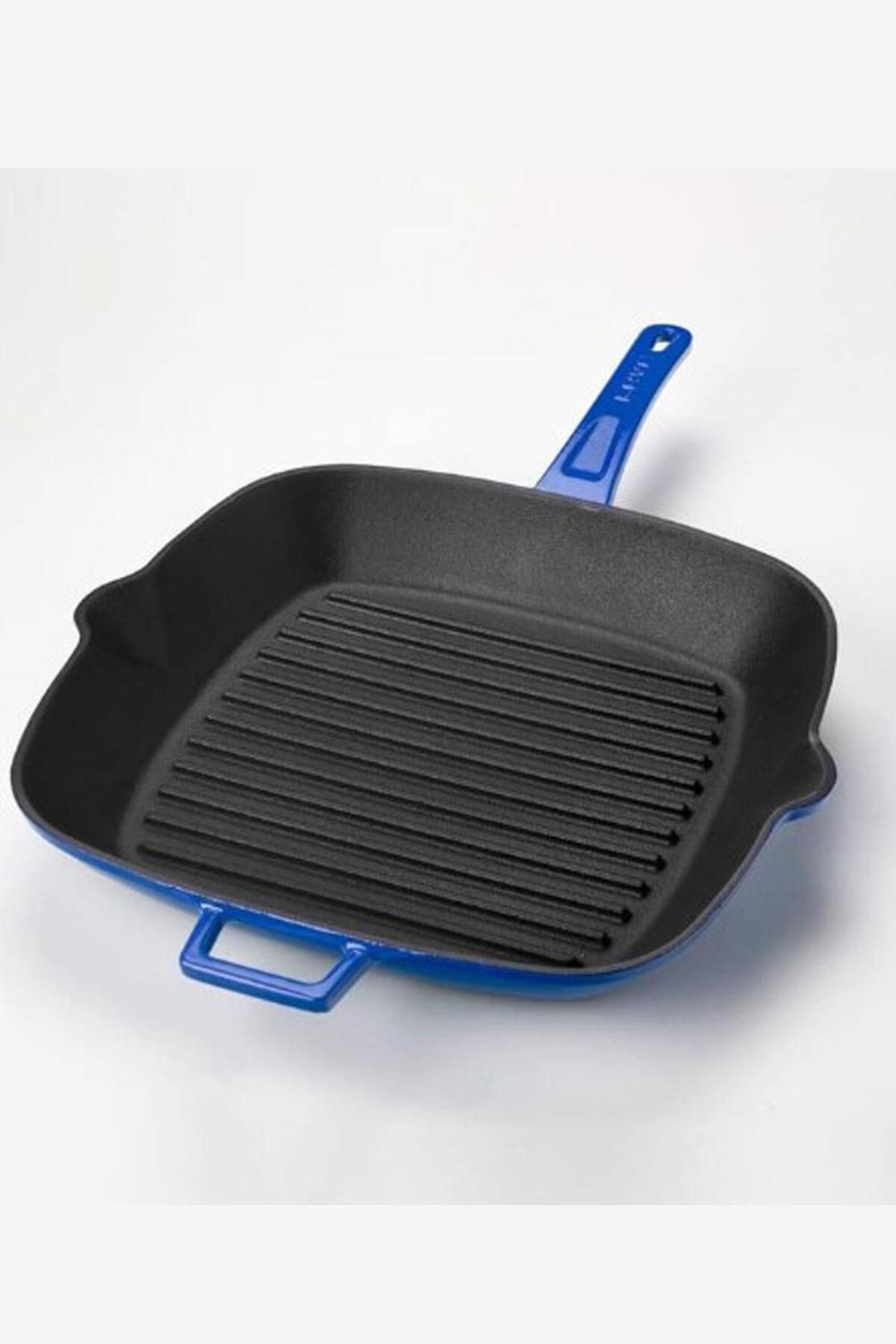 Lava-Blue Grill Pan with Metal Handle - 28*28 cm 2