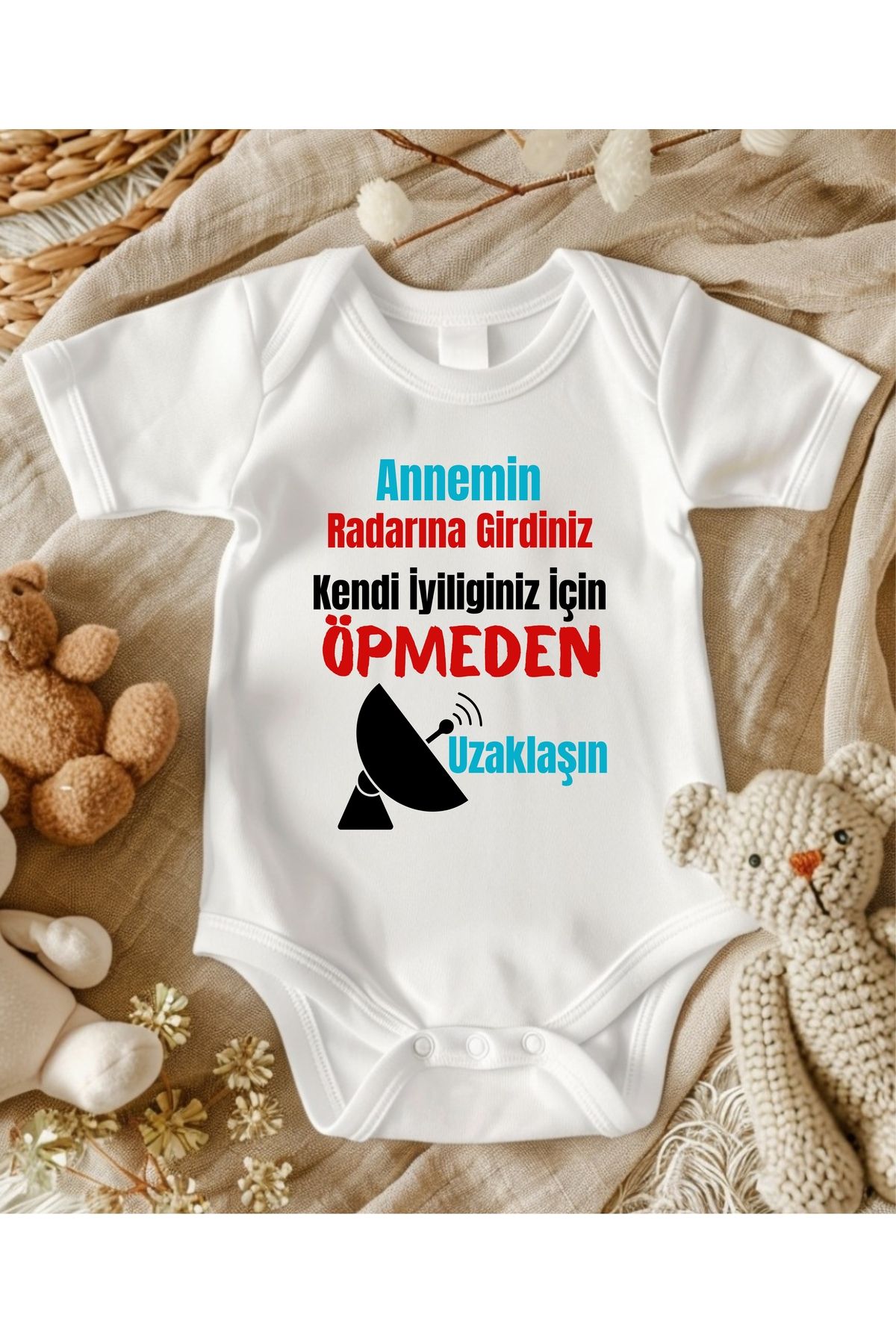 lupi yazılı zıbın hediye yenidoğan anne baba hala yenge amca dayıya