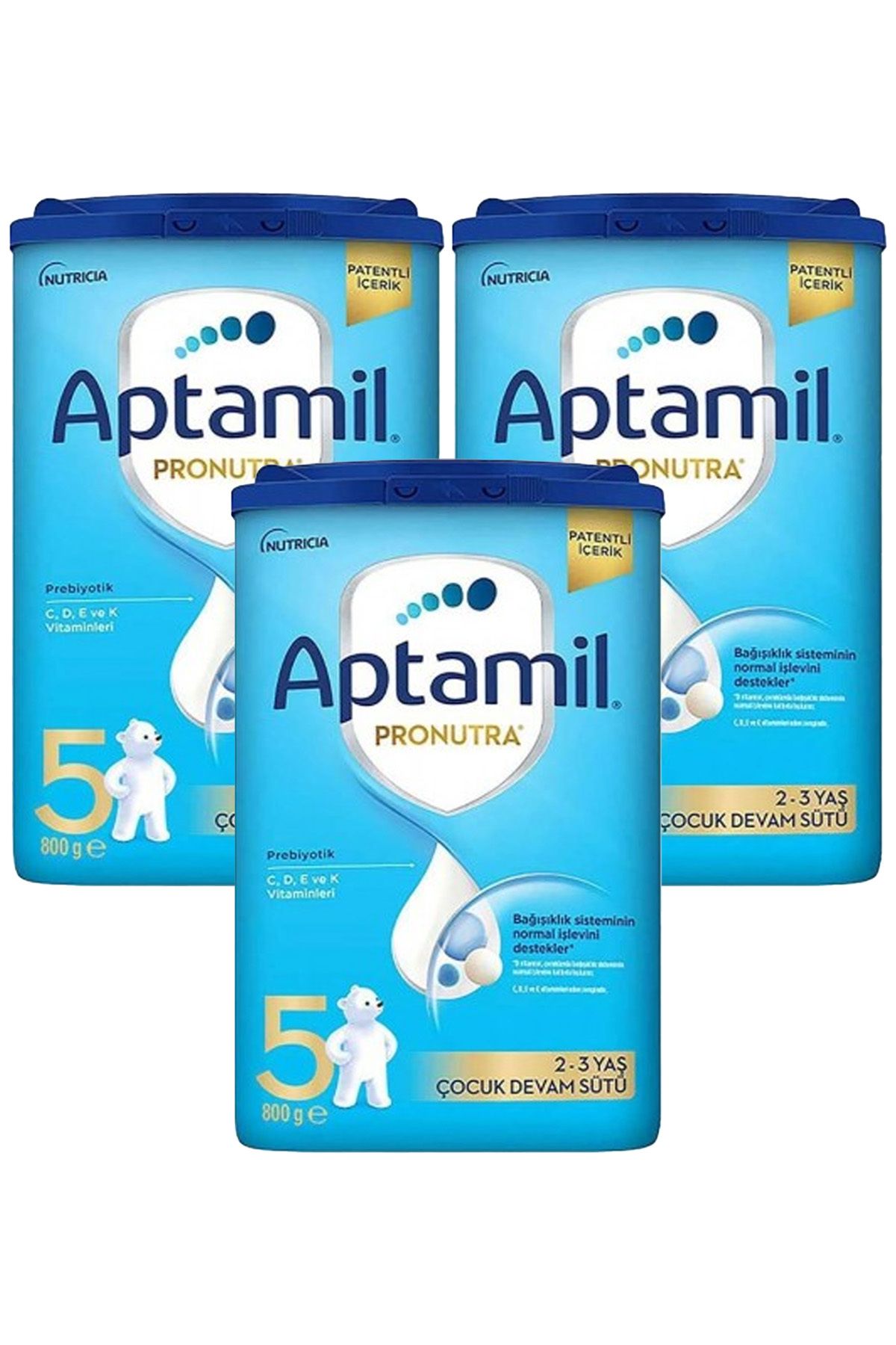 Aptamil 5 Pronutra Devam Sütü 800 g 2 Yaş+ Akıllı Kutu x 3 Adet