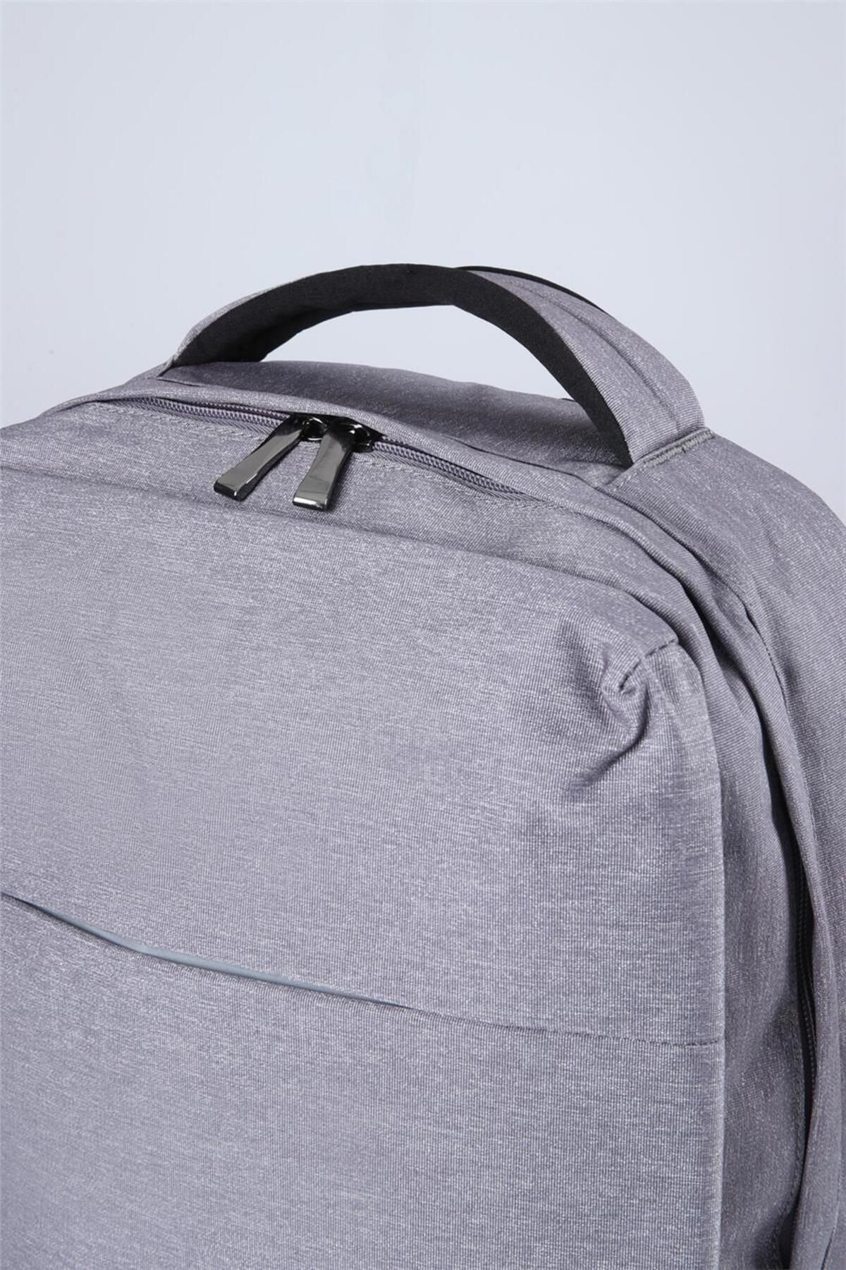 ÇÇS-Ççs 51471 - Unisex Gray Business Backpack with Laptop Compartment Multi-Compartment Travel 4