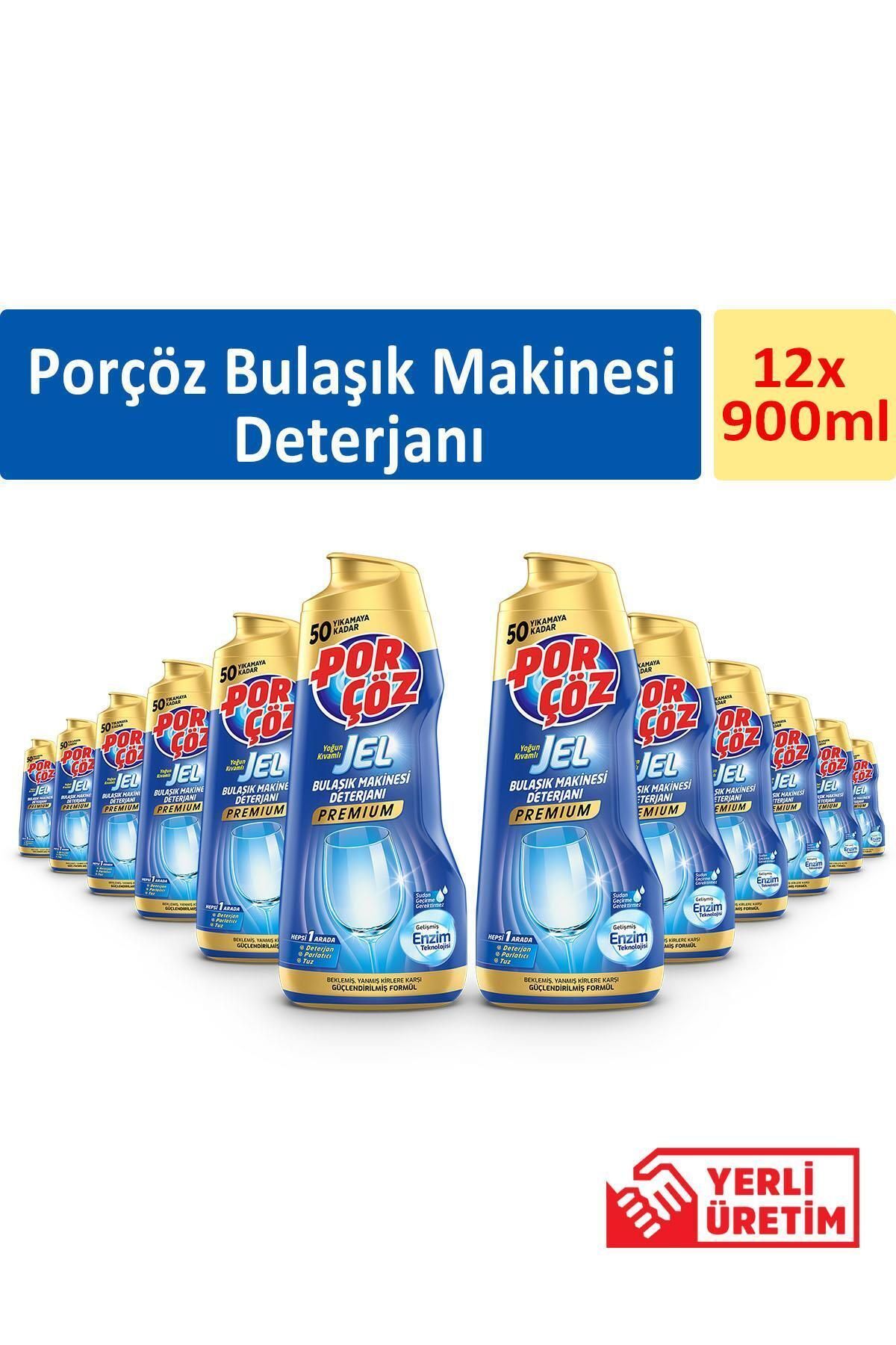 Porçöz 900 ml Jel Bulaşık Deterjanı Premium X12 Adet