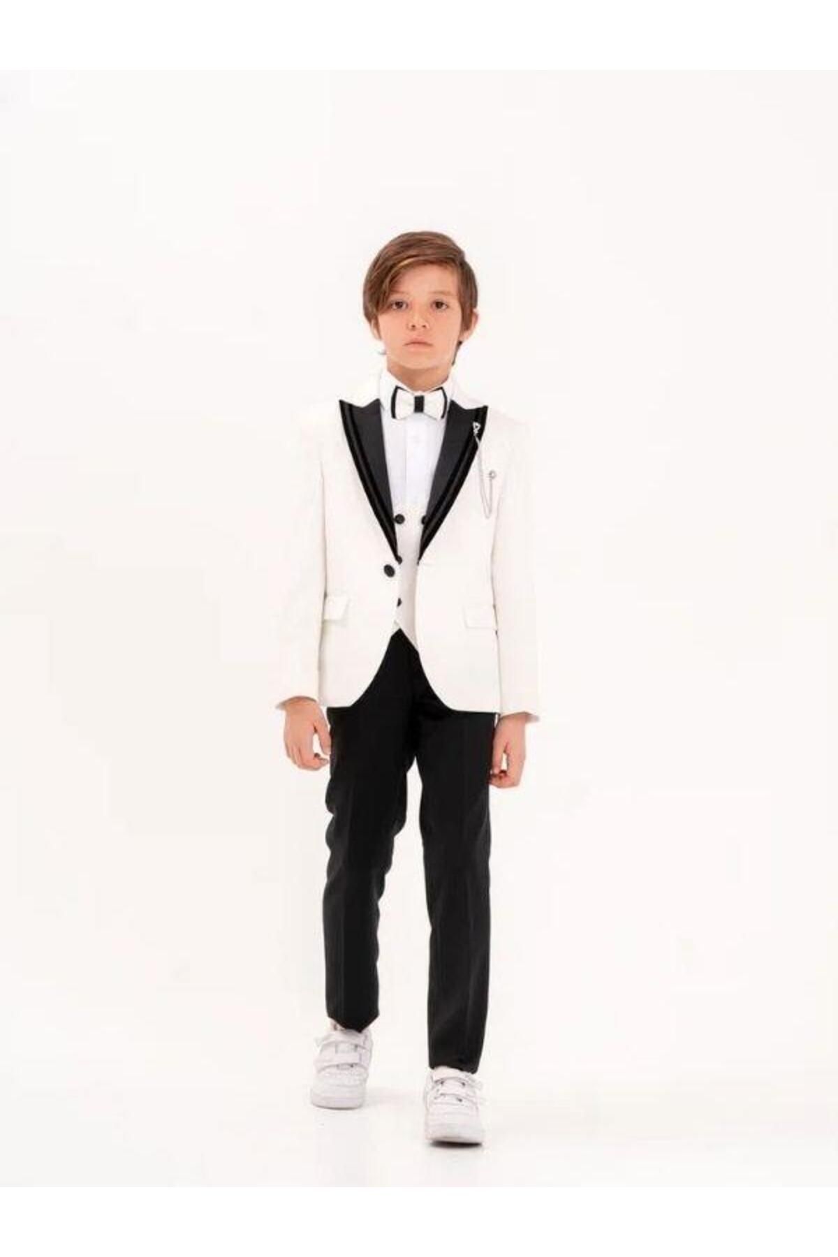 Zekids-Boy's Double Collar Needle Detailed Suit (Age 3-6) 5