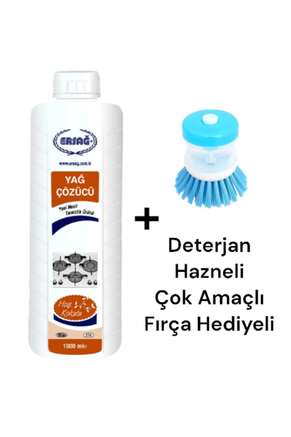 Ersağ Yağ Çözücü 1000 ML - ( Çok Amaçlı Fırça Hediyeli ) 114-3