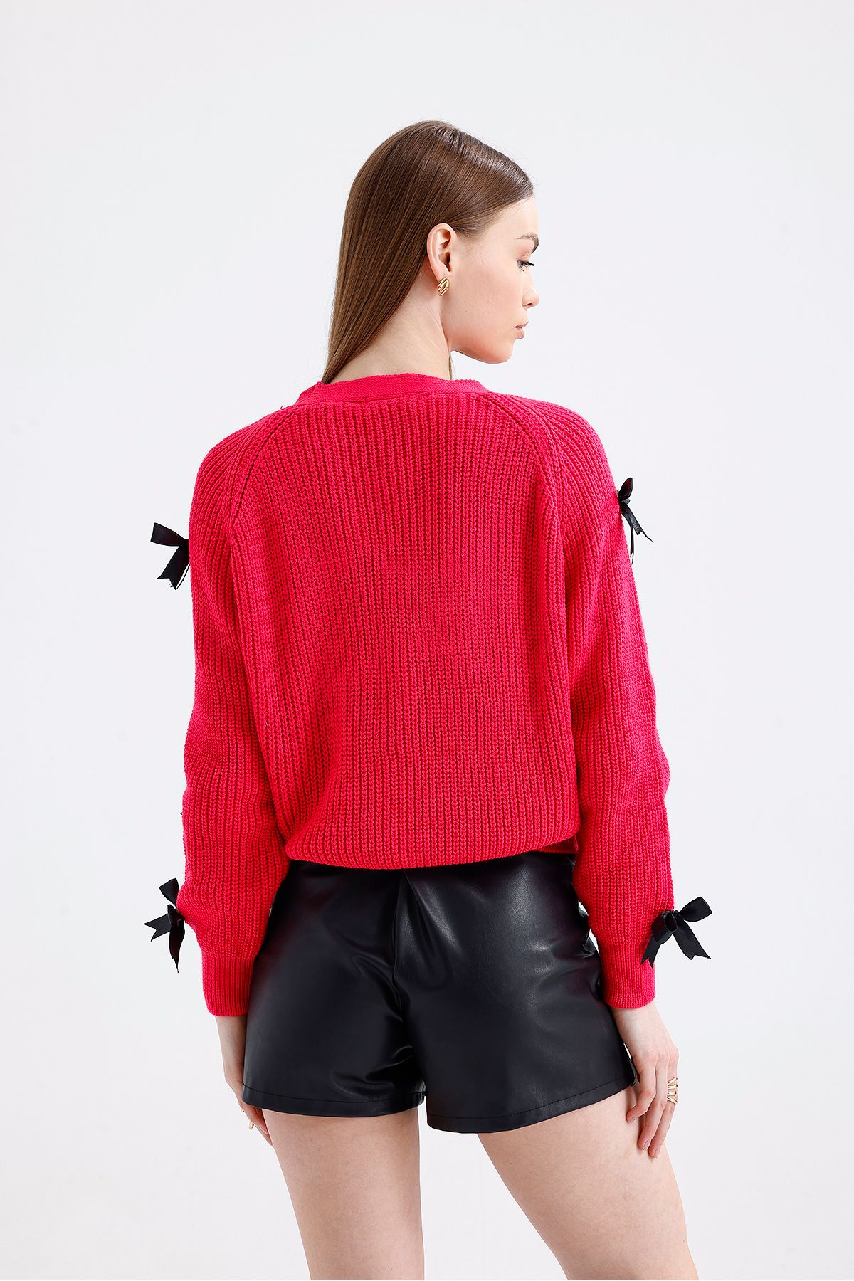 ikomteks-Knitwear Cardigan with Bow 5