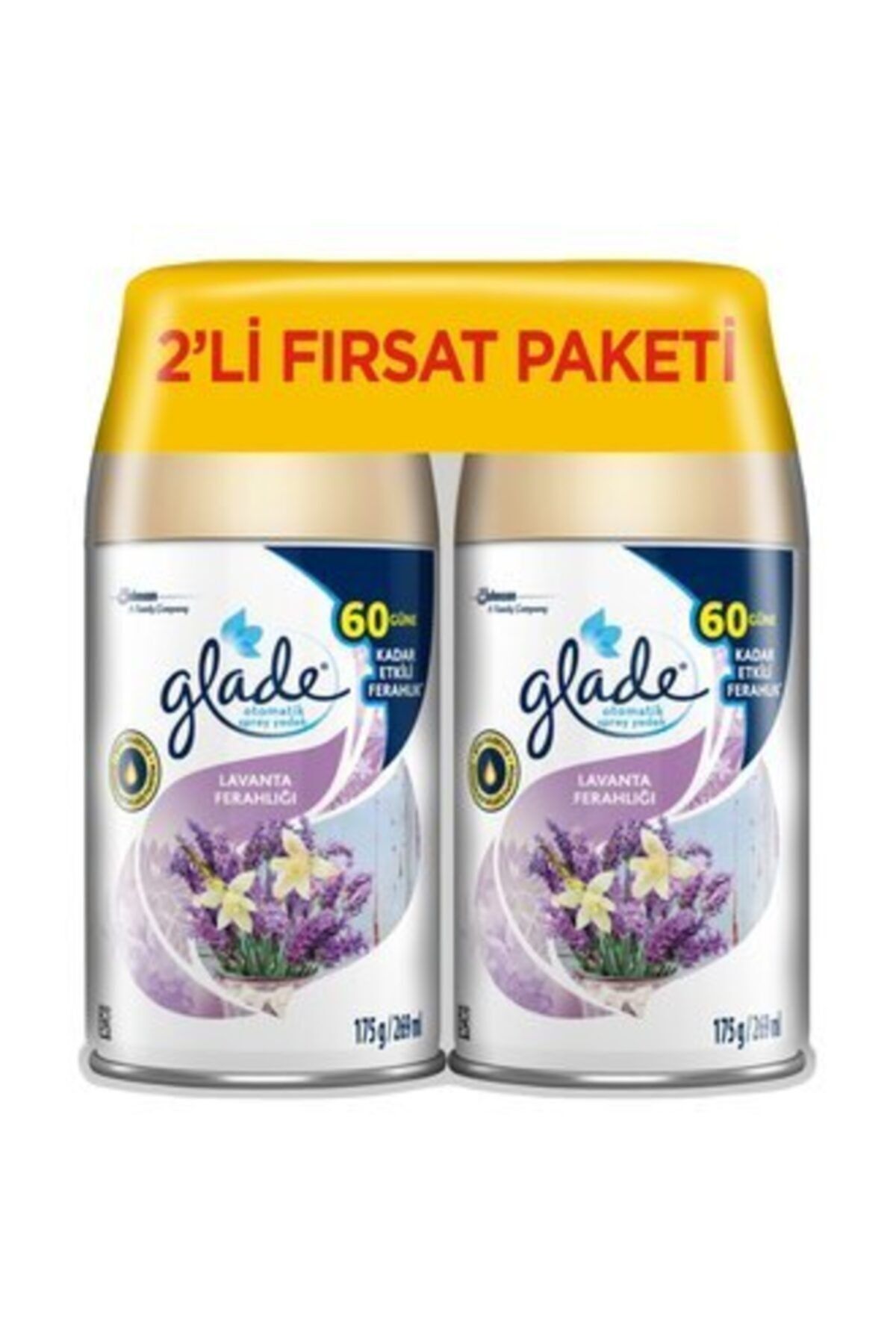 بوگیر و تصفیه کننده هوا اسپری خودکار Refill Lavender Freshness 269ml بسته 2 عددی Glade