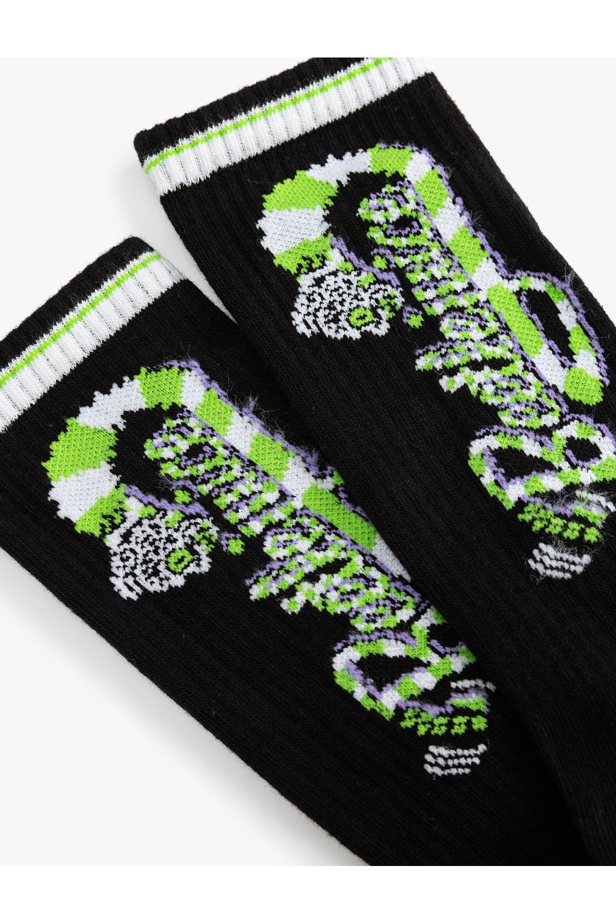 Koton-Cotton Blended Socket Licensed Beetlejuice Socks 3