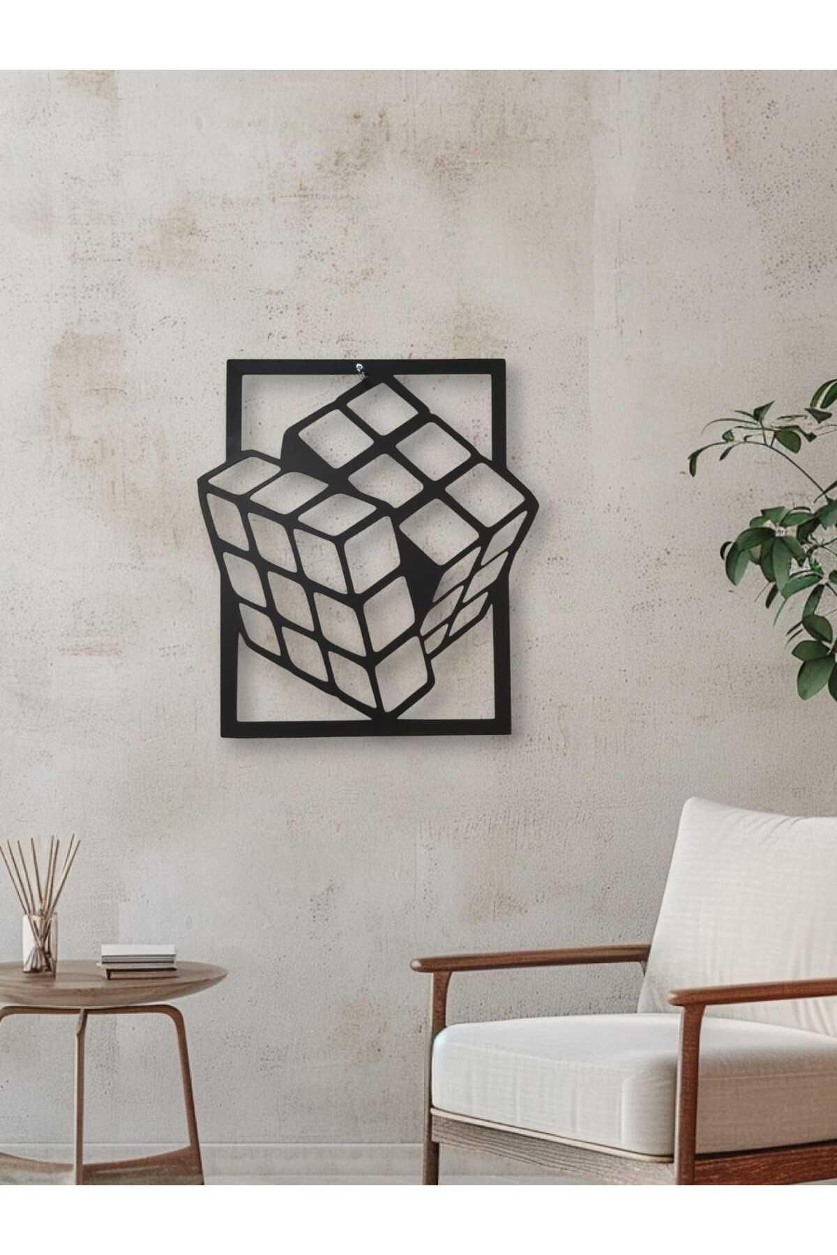 Decorative Wooden Rubik's Cube Table. Wall Decoration, Wall Table