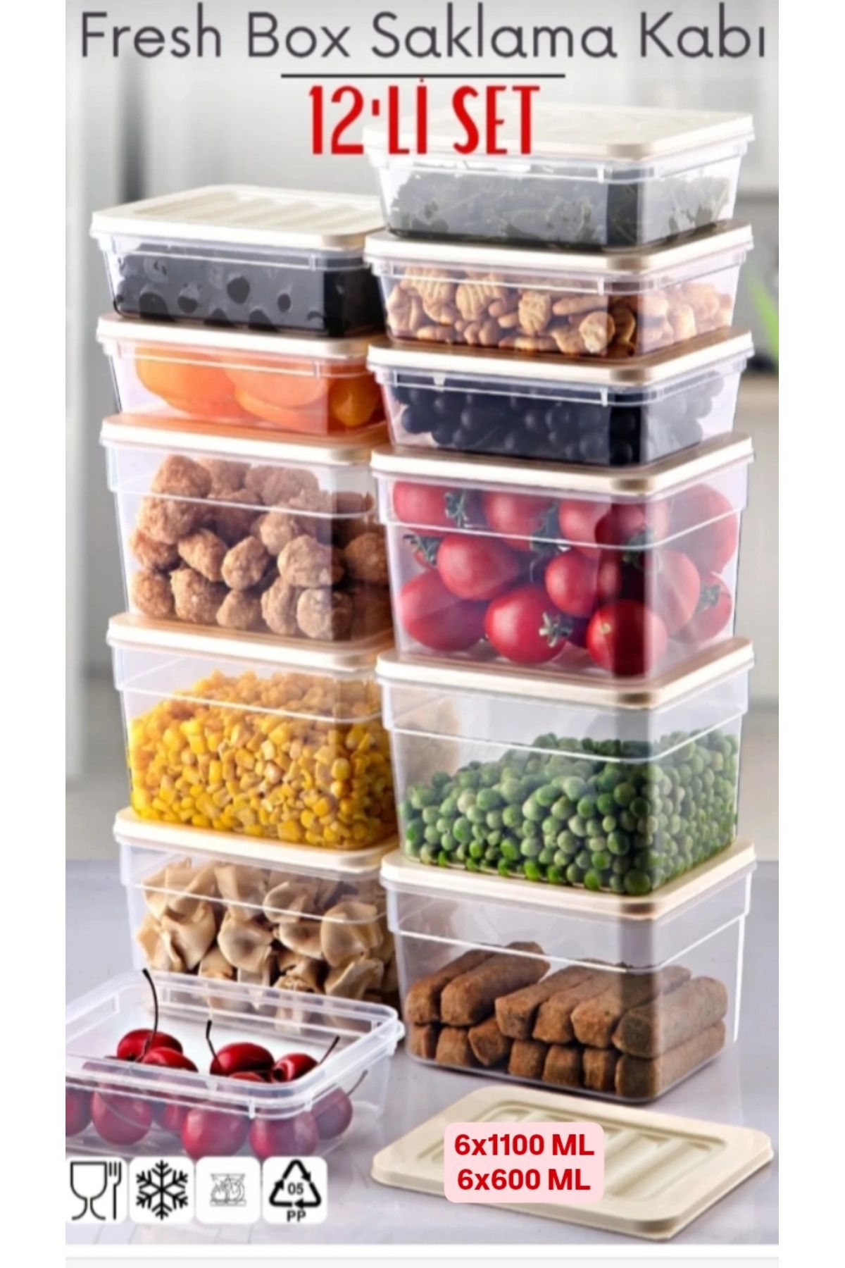 VİZYON-Refrigerator and Freezer Organizer Set - Compatible Storage Container 1