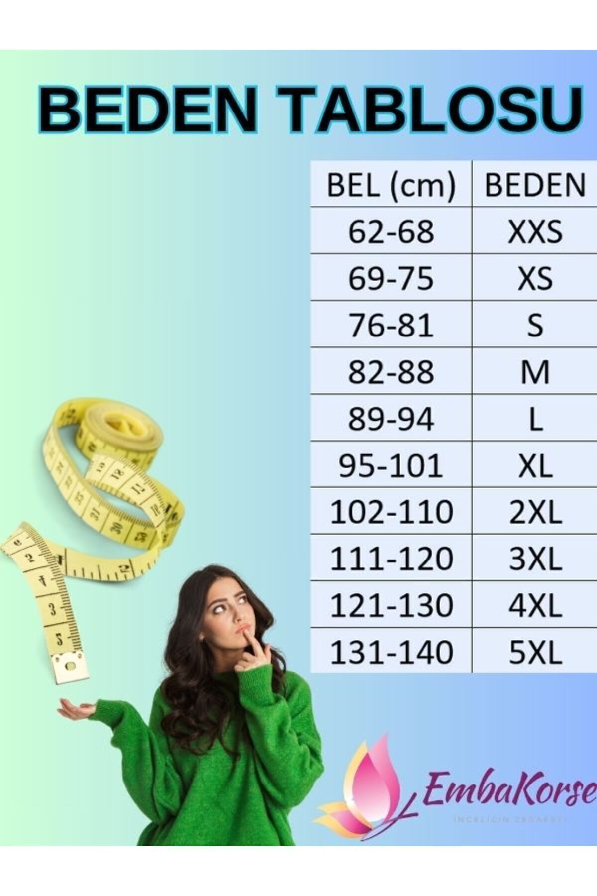 EMBA KORSE Latex Korse Çelik Balenli Bel Destekleyici Sıkılaştırıcı Lateks Doğum Sonrası Lohusa Korsesi fotoğrafı 7 (önizleme)