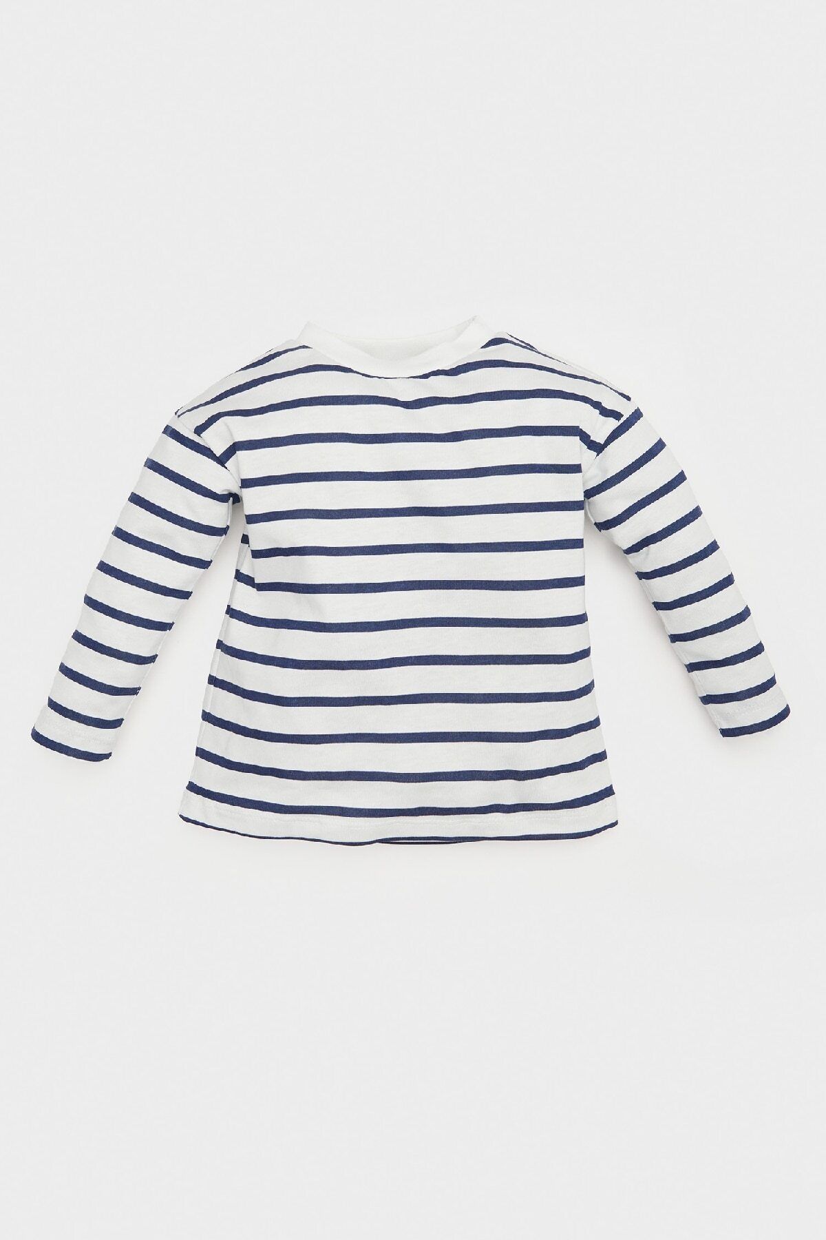 DeFacto-Striped Long Sleeve T-Shirt and Salopet Set for Baby Boy - E2015A525Sp 2