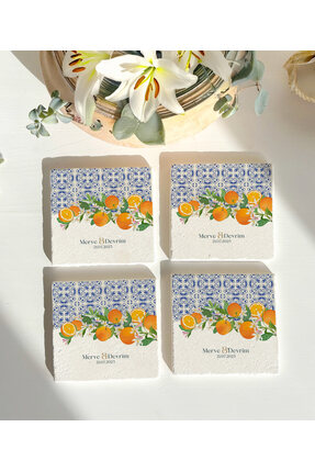 arslart 20li Kişiye Özel Taş Bardak Altlığı  Düğün Hediyeliği Nişan Söz Doğum...