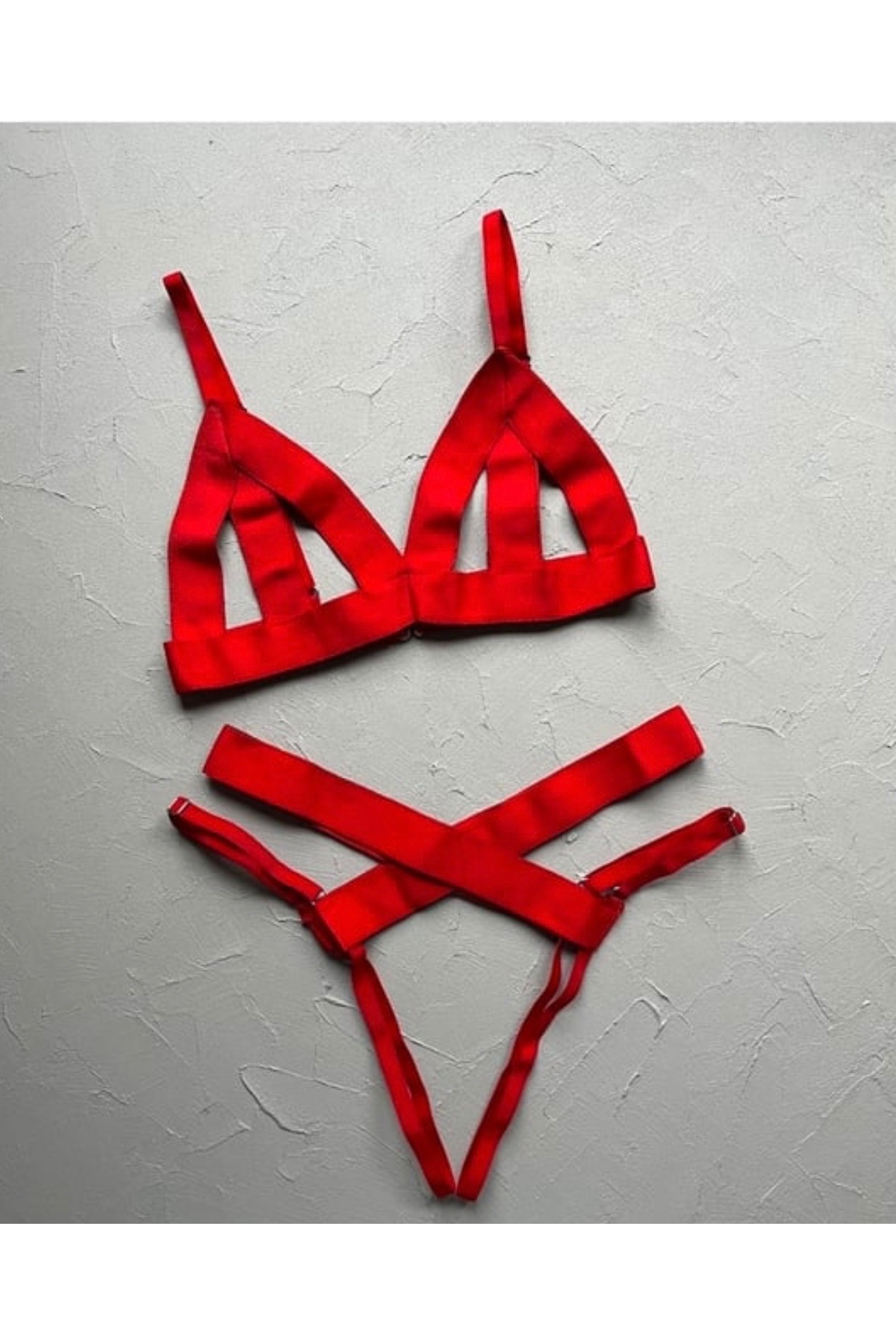 MODA-Harness Chained Set Red Set 5