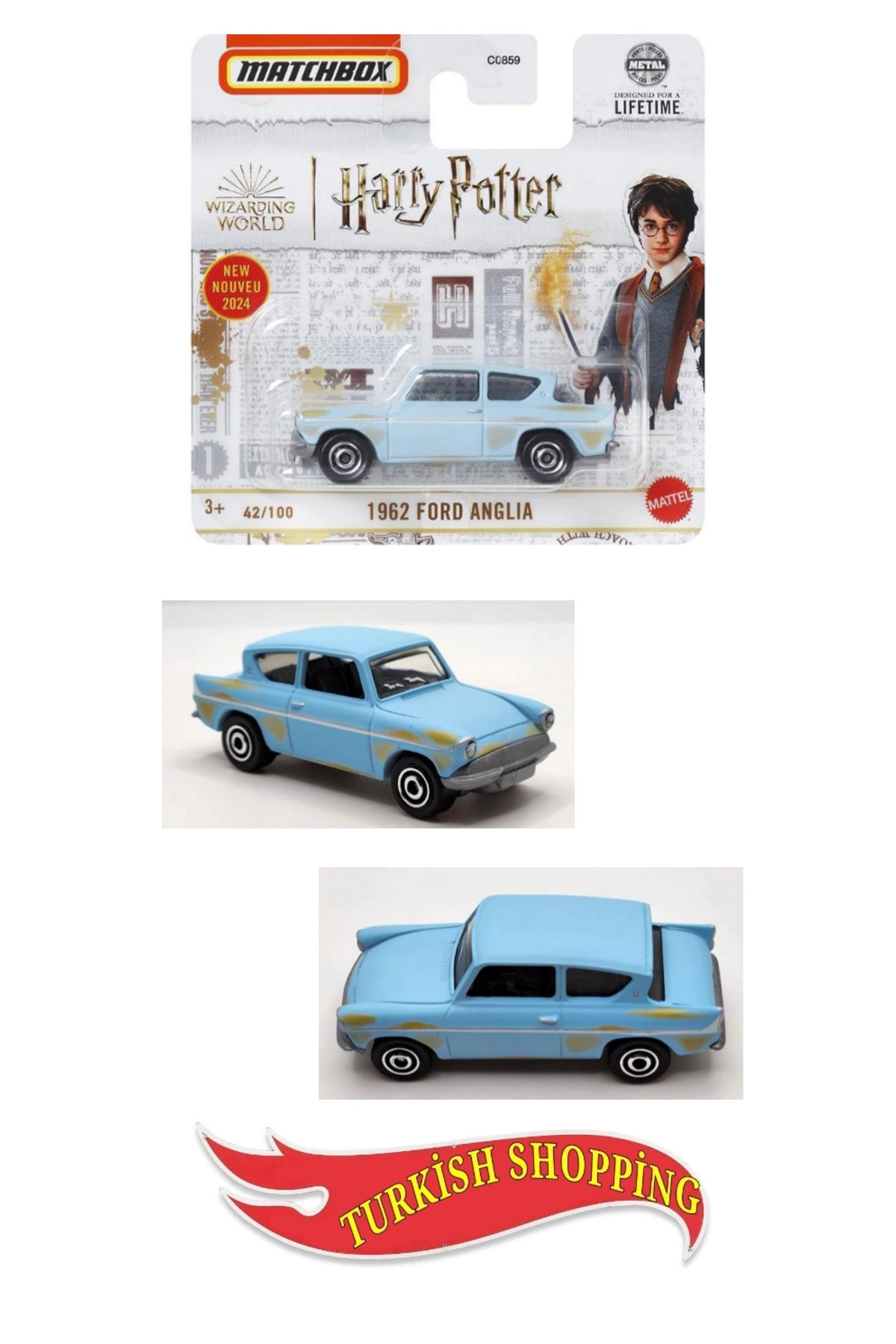 HOT WHEELS Matchbox 1:64 Ölçek Harry Poter Lisanslı 1962 Ford