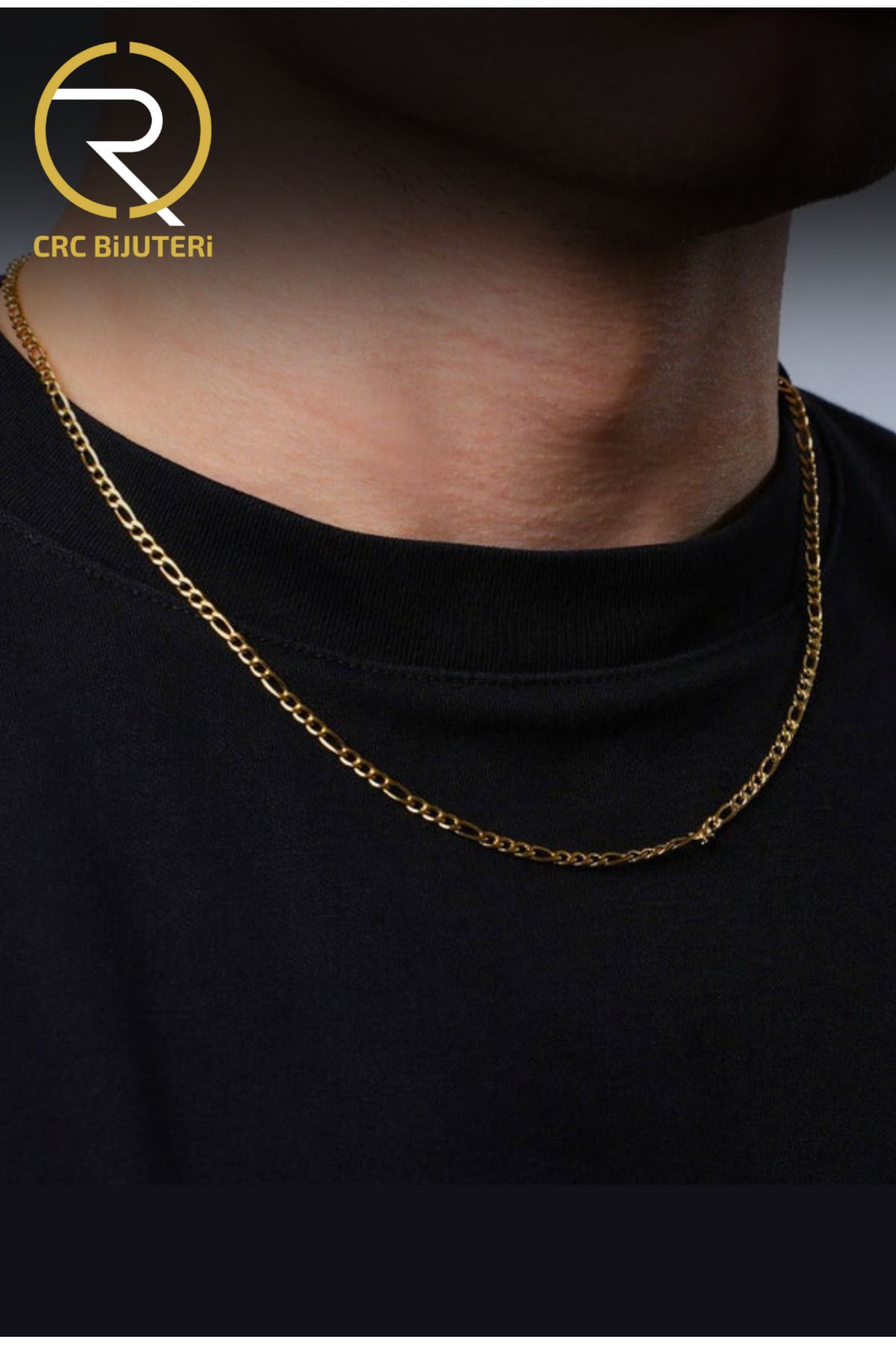 Erkek Çelik Gold Kolye 316L