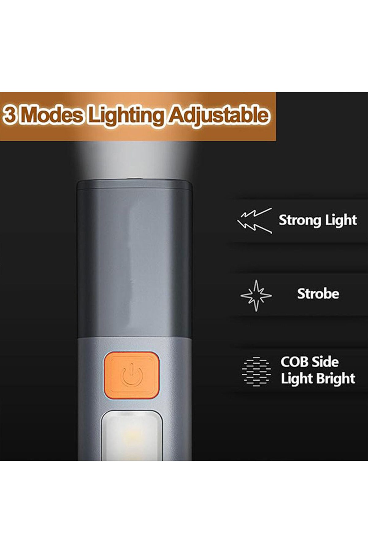 Generic-Flash light Dual use rechargable type-c waterproof 3