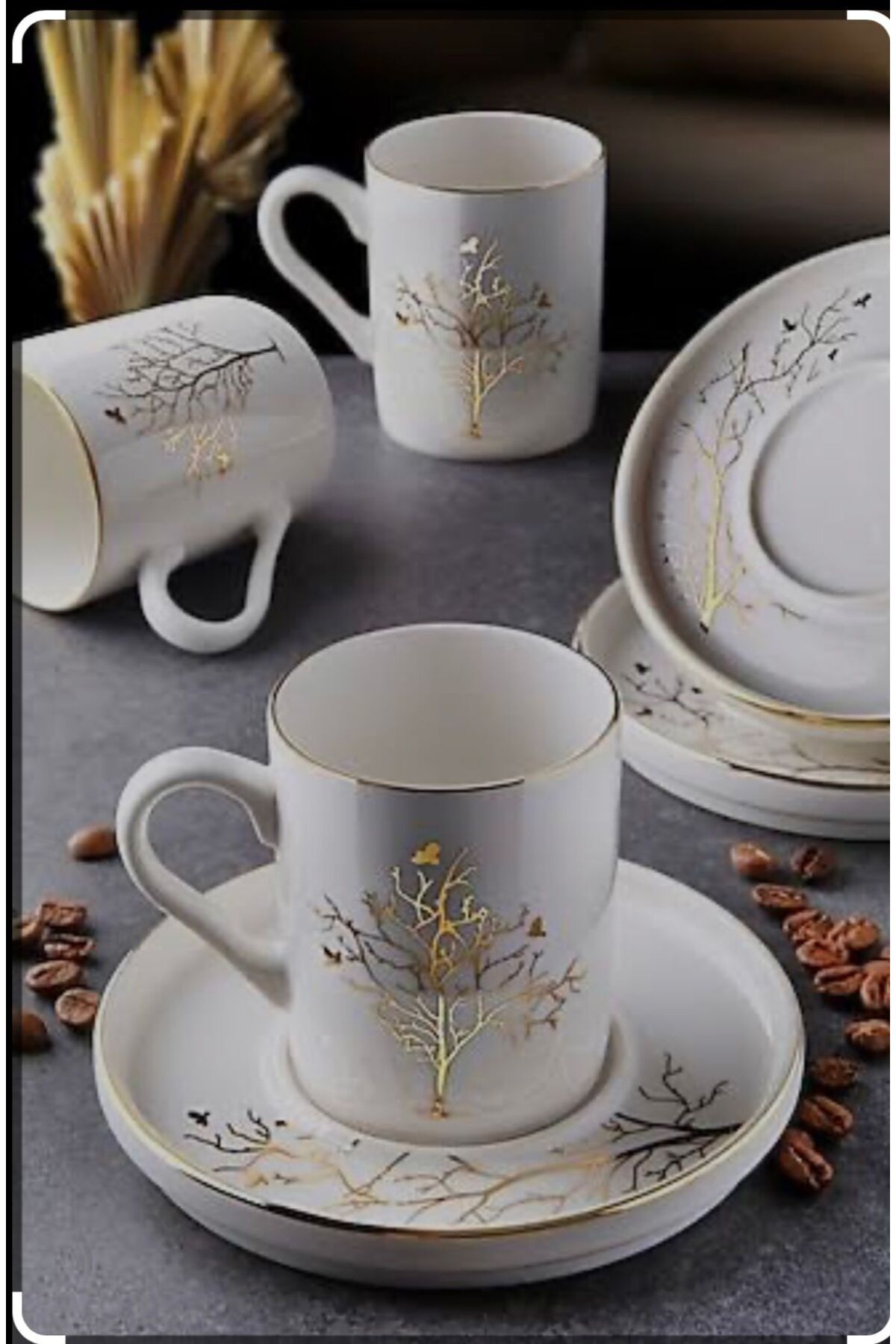 Bondy BİLİSS HOME Hayat Ağacı Kahve Fincan Takımı