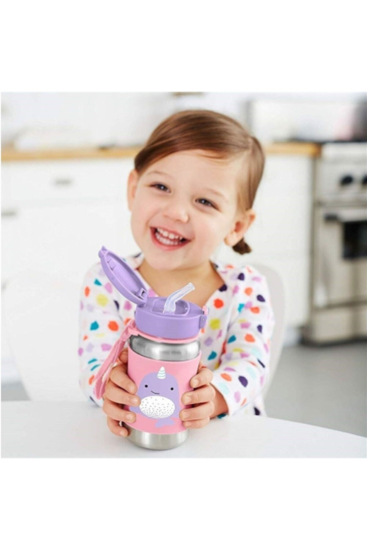 Skip Hop-Narwhal Steel Drinker with Straw 3