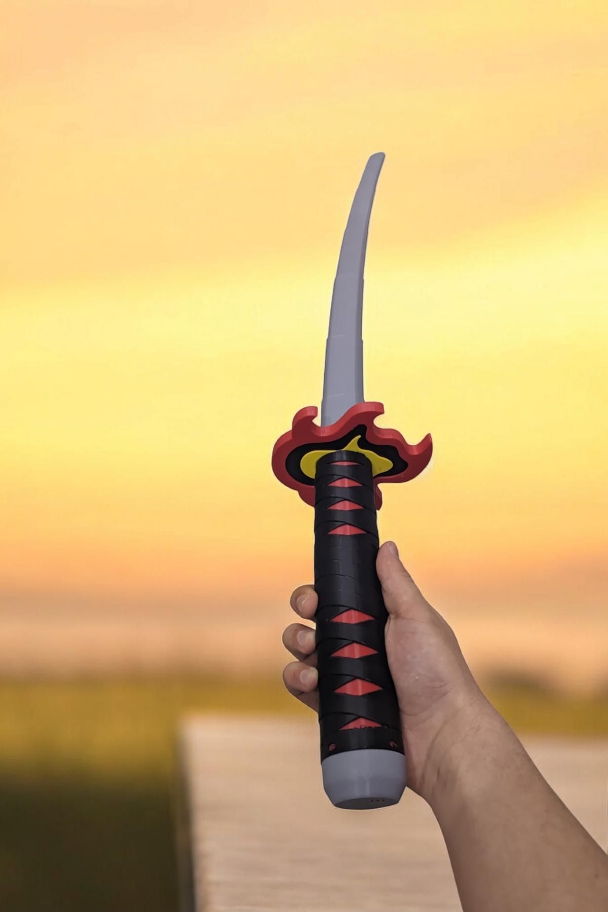 3DŞehri Plastik Katlanır Kılıç-Katana| Demon Slayer 115 Cm