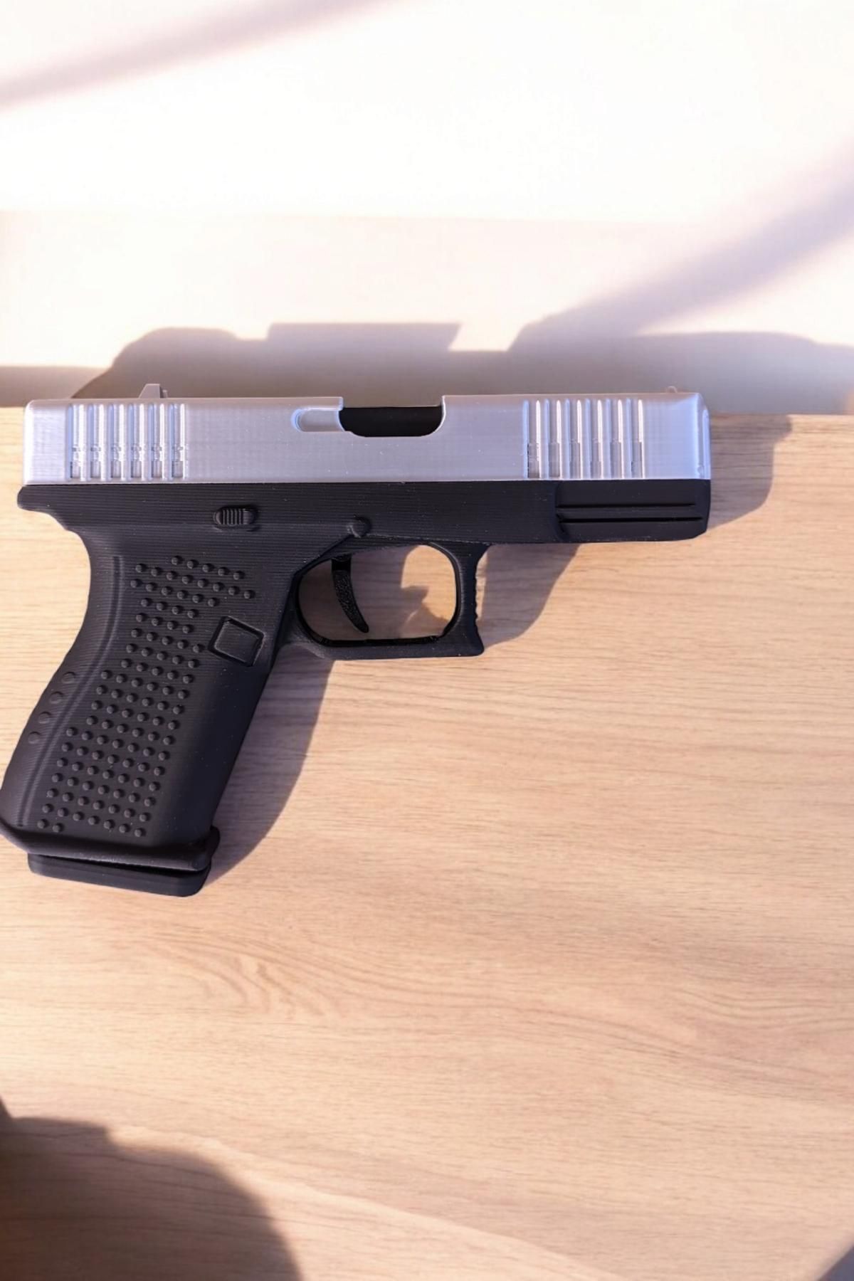 3DŞehri-Glock 19 Movable Special Design - Silver Slider 4