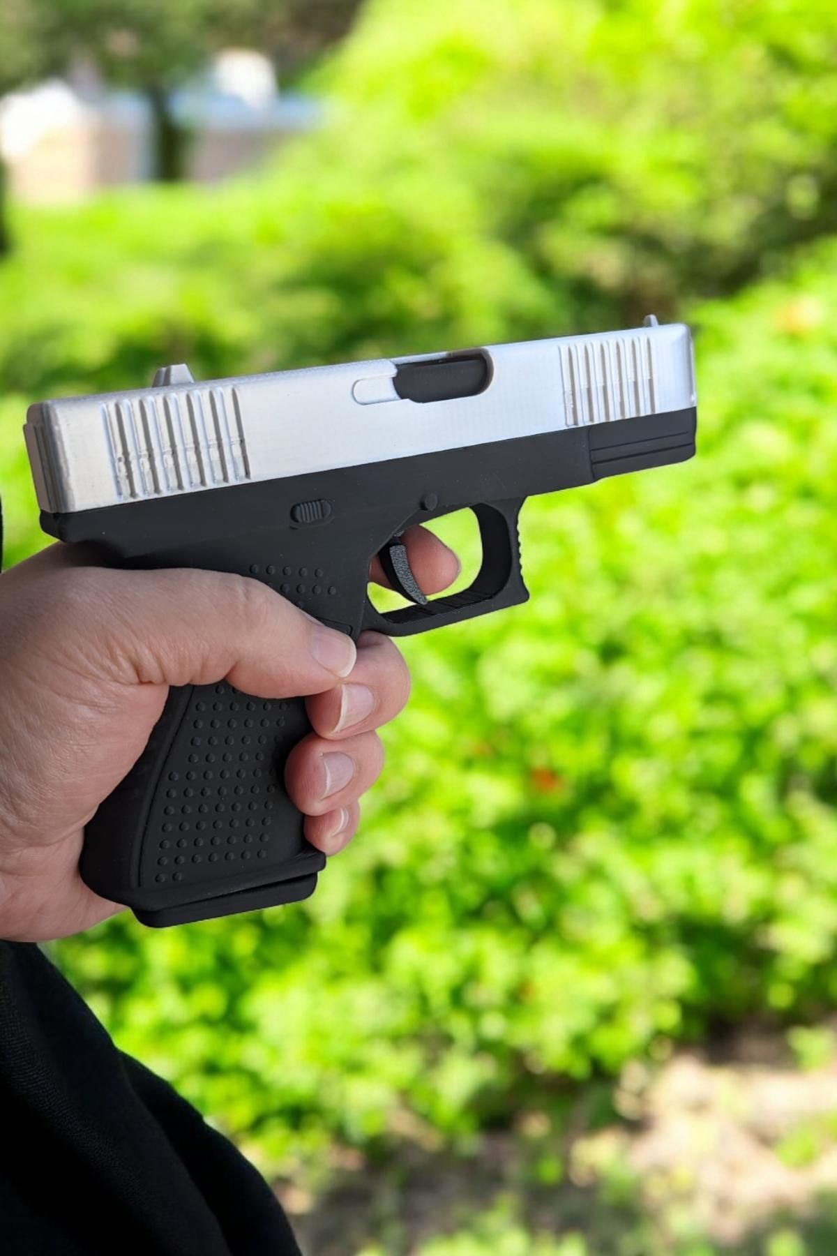 3DŞehri-Glock 19 Movable Special Design - Silver Slider 2