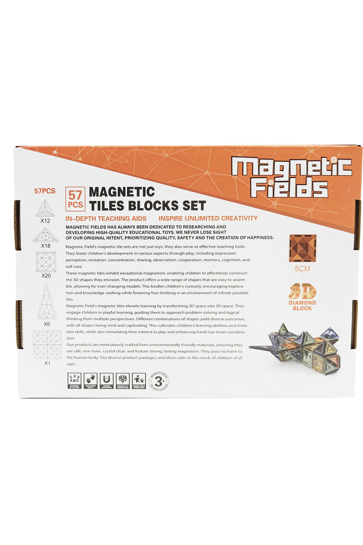 مجموعه بلوک‌های مغناطیسی – ۵۷ تکه
