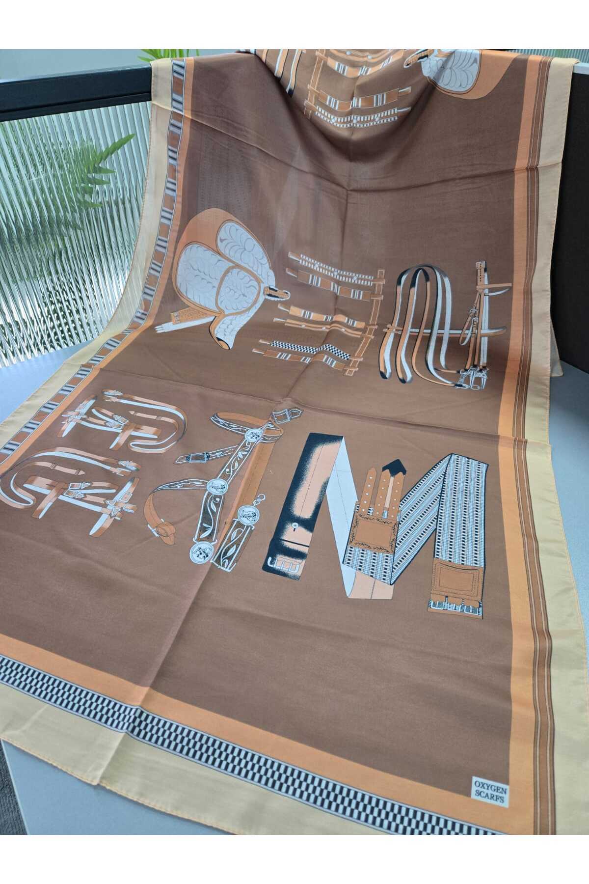 Oxygen Scarfs-شال ناعم من القطن بنمط H 1