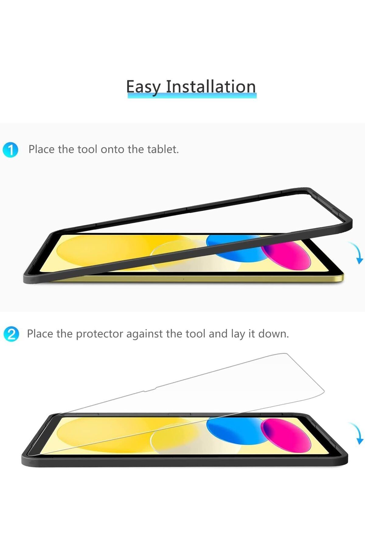 AWH-2 Pack Screen Protector for iPad 10th Gen 10.9" (2022), Tempered Glass with Alignment Frame 4