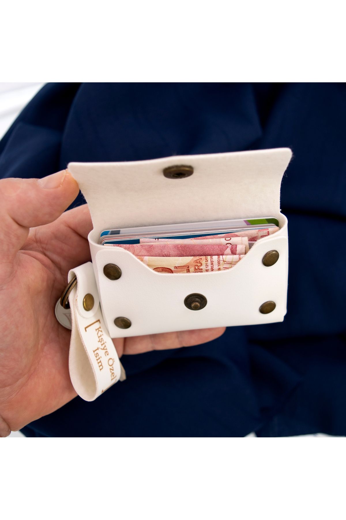 miawiki-White Color, Personalized Keepsake Wallet and Keychain Set, Special Design Giving Happiness 6