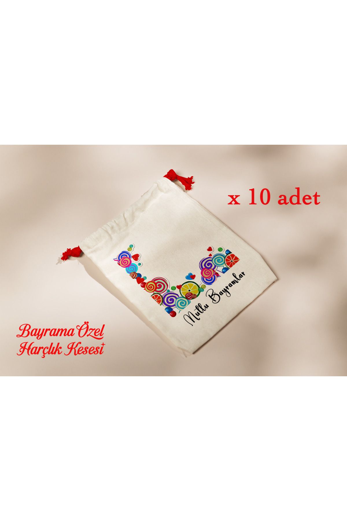 ÇOCUKLARA ÖZEL BAYRAM KESESİ/ BAYRAM HARÇLIĞI KESESİ/ 10 ADET/ 10X15 CM ÖLÇÜLERİNDE /DİJİTAL BASKILI