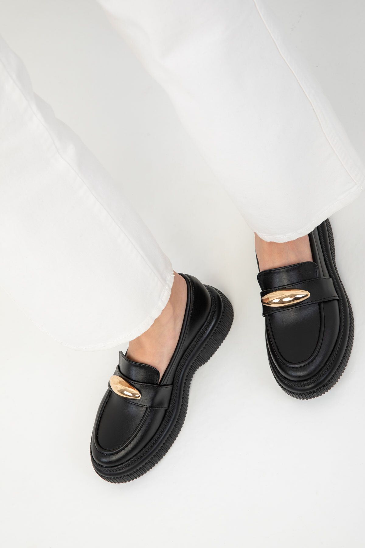 SOHO-Black Women's Loafer Shoes 20209 5