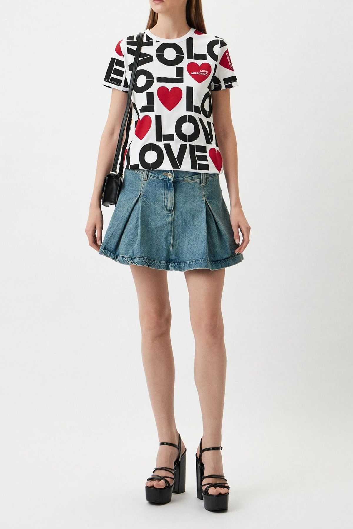 Love Moschino-Optické biele tričko pre ženy a dievčatá 1