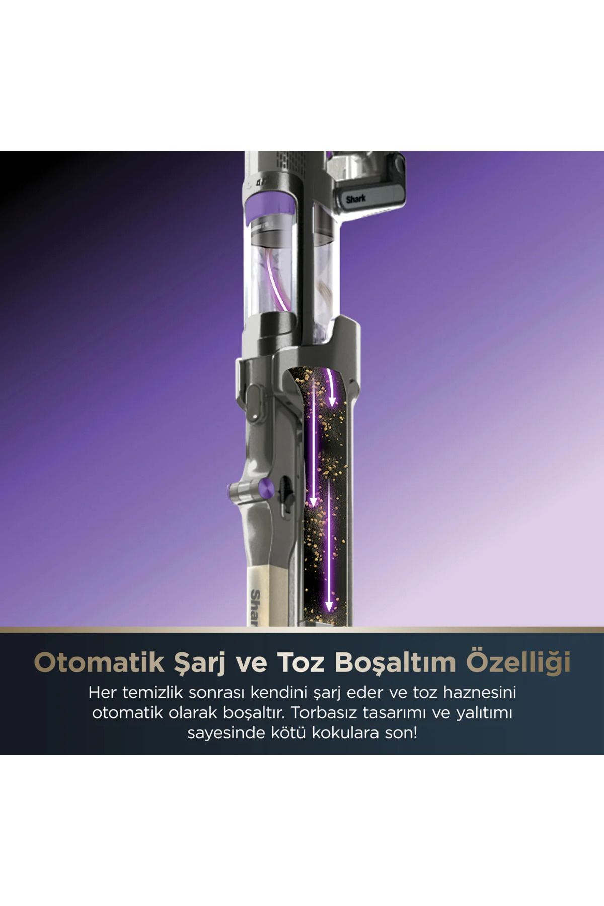 PowerDetect Clean&Empty Auto-Empty Sistemli Pet Başlıklı  Şarjlı Dikey Süpürge 70 dk'ye kadar Şarj - 8